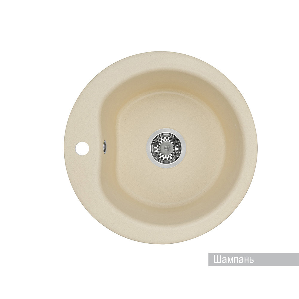 Изображение товара Мойка для кухни Aquaton Мида из искусственного камня 51x51 см светло-бежевый