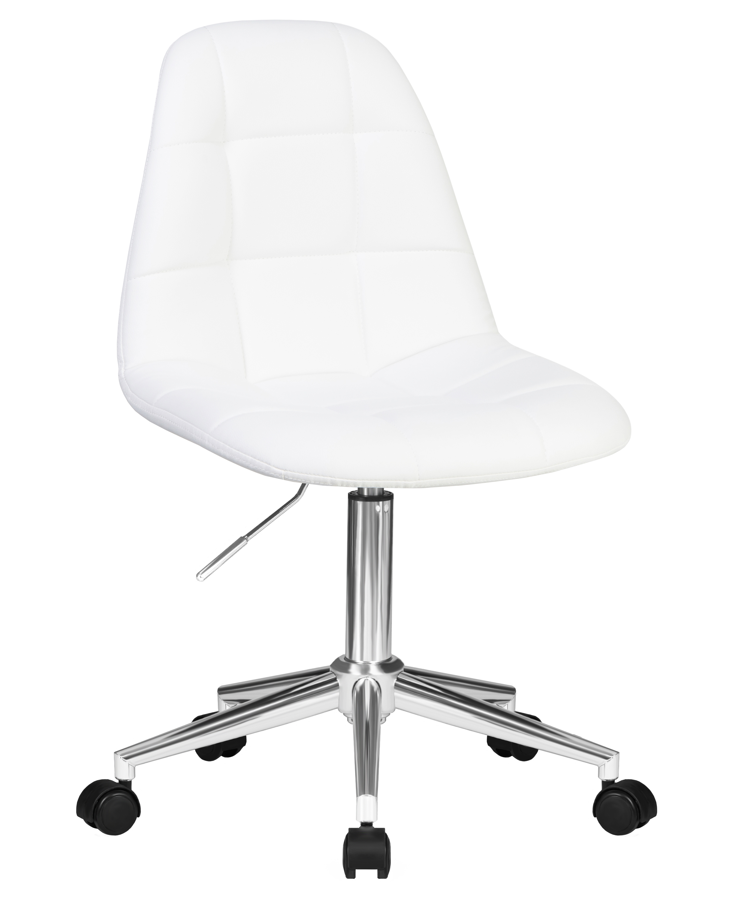 Изображение товара Офисное кресло Dobrin Monty белое с регулируемой высотой и прочным каркасом