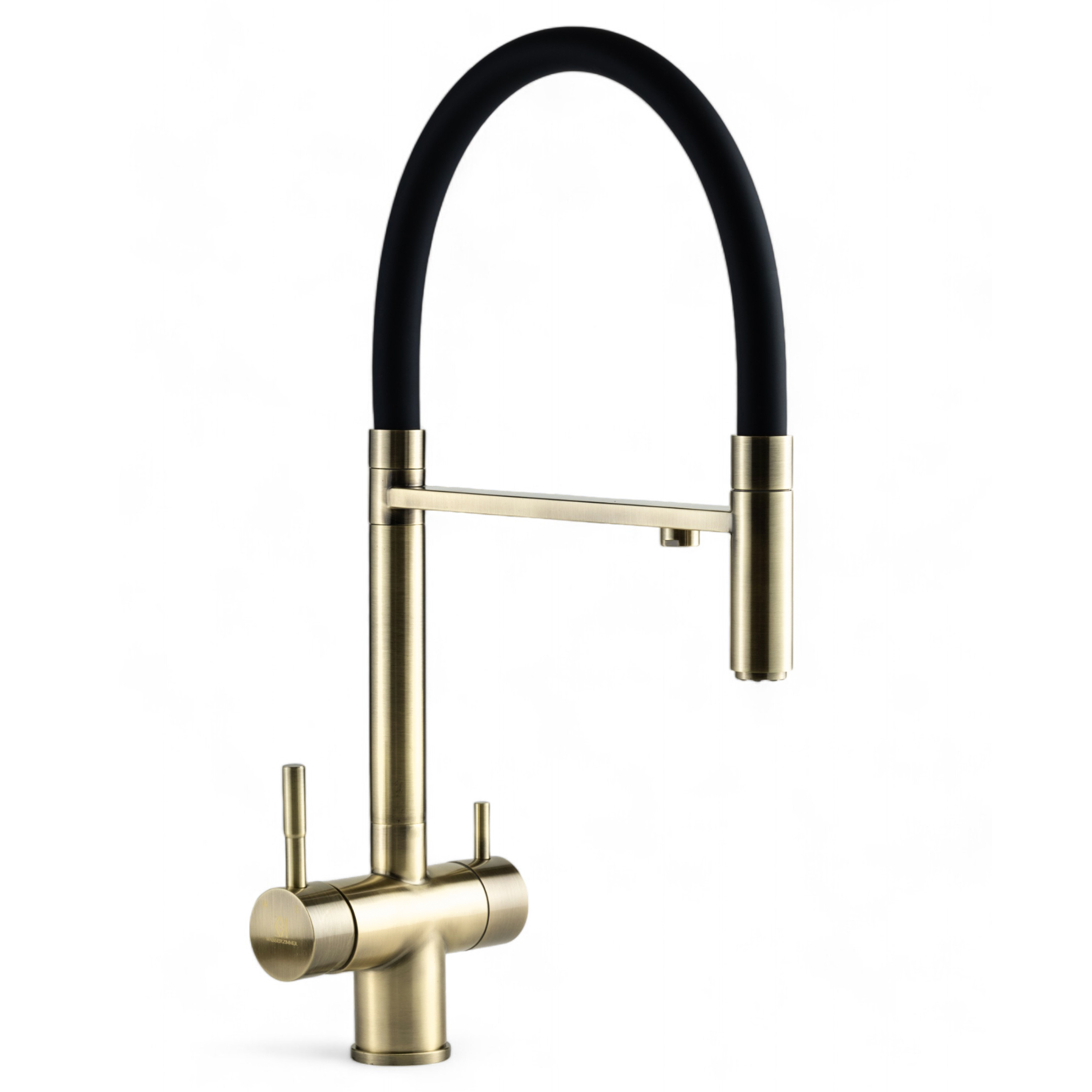 Изображение товара Смеситель для кухни Wasser zimmer Zm-3010H с фильтром для питьевой воды бронзовый черный гибкий