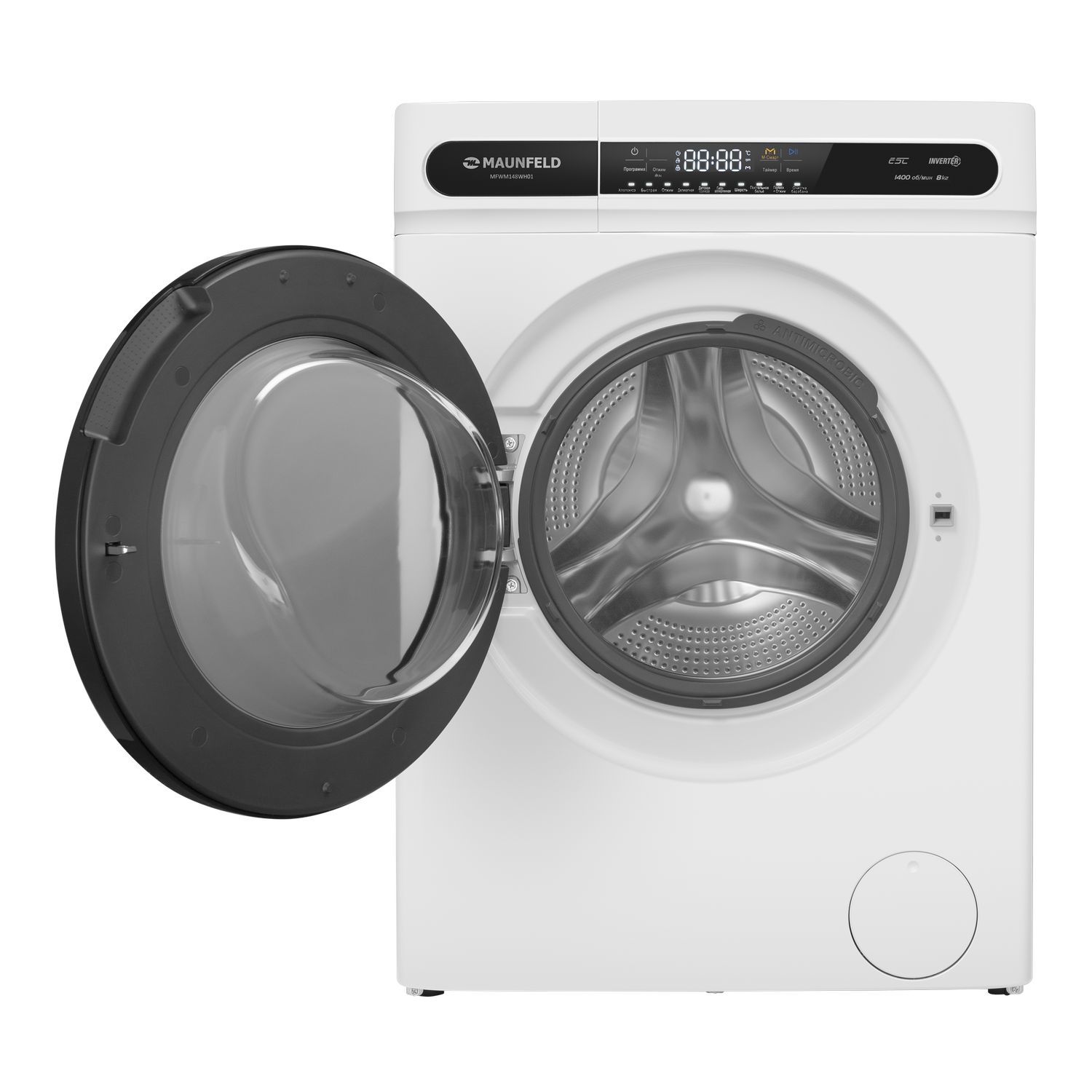 Изображение товара Стиральная машина MAUNFELD MFWM148WH01 8 кг белая с инвертором и 10 программ