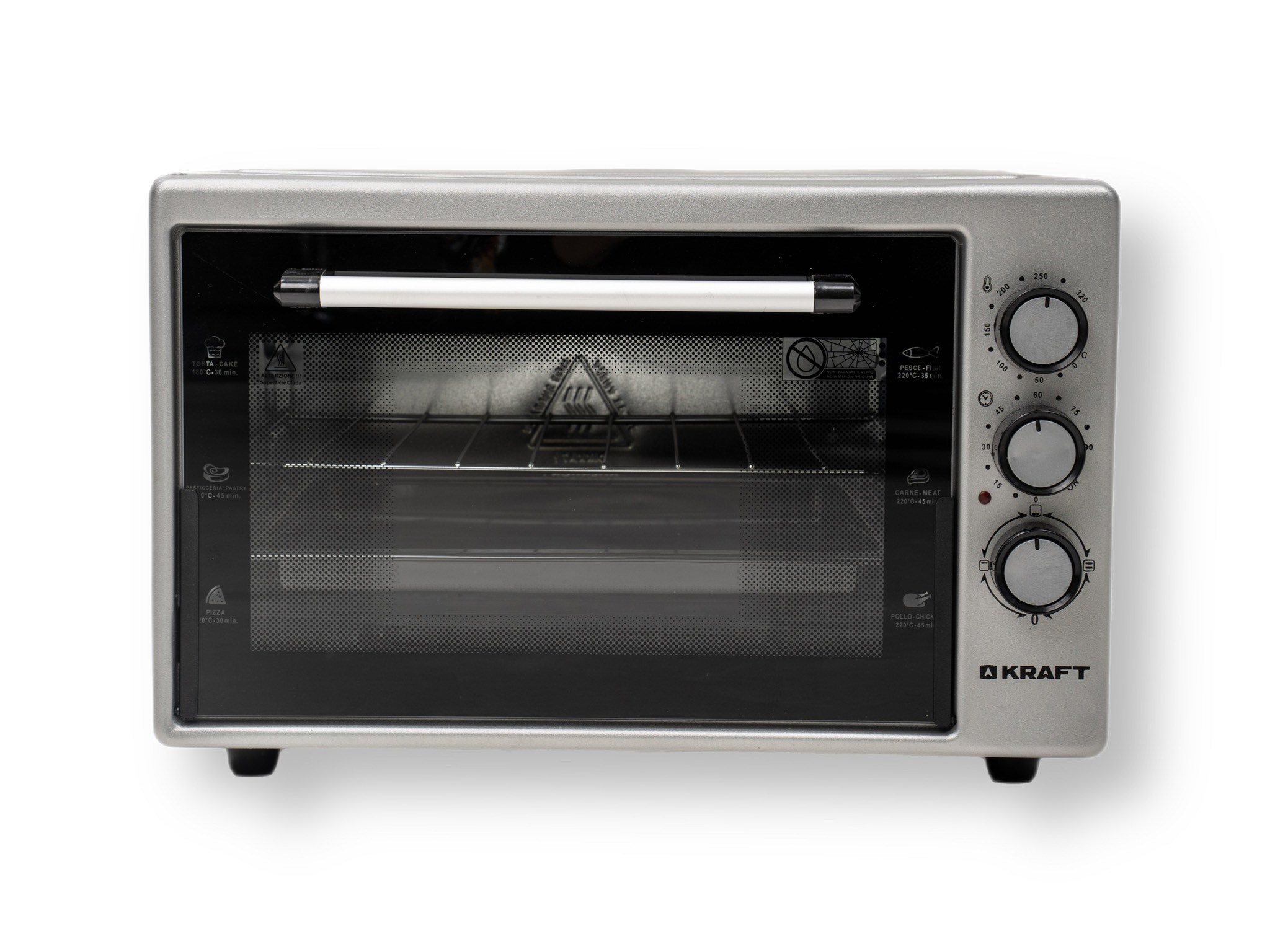 Изображение товара Электропечь Kraft KF-MO 3200 GR 1500 Вт 32 л серый для выпечки и запекания