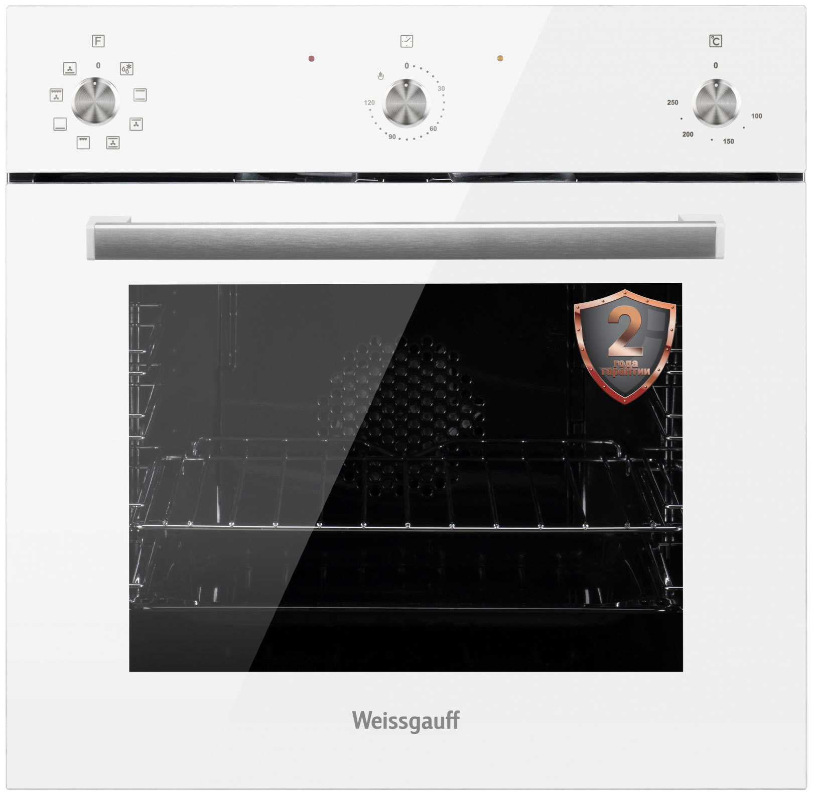 Изображение товара Встраиваемый духовой шкаф Weissgauff Eov 202 Sw 59.60x60x54 см цвет белый
