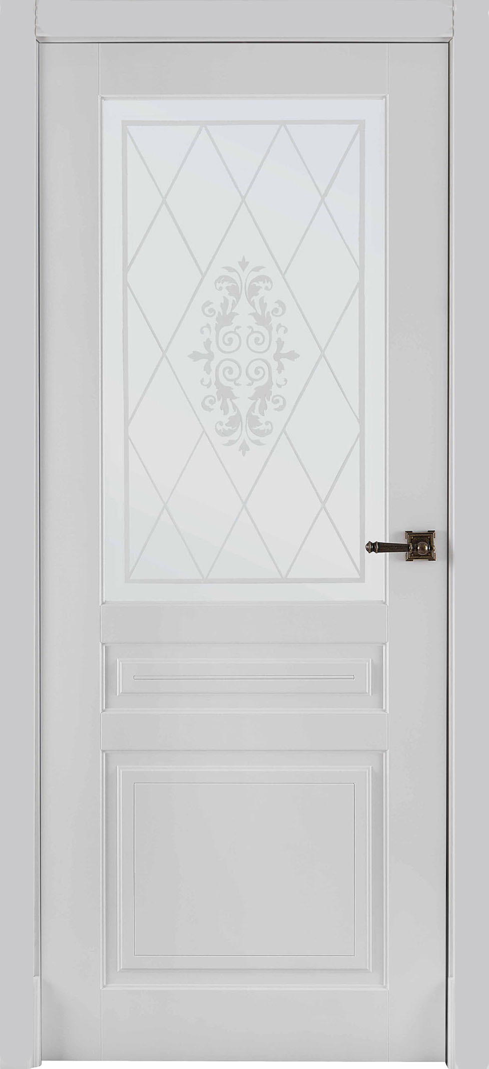 Изображение товара Дверь межкомнатная Двери регионов Турин остеклённая 200x70см эмаль цвет белый без замка и петель