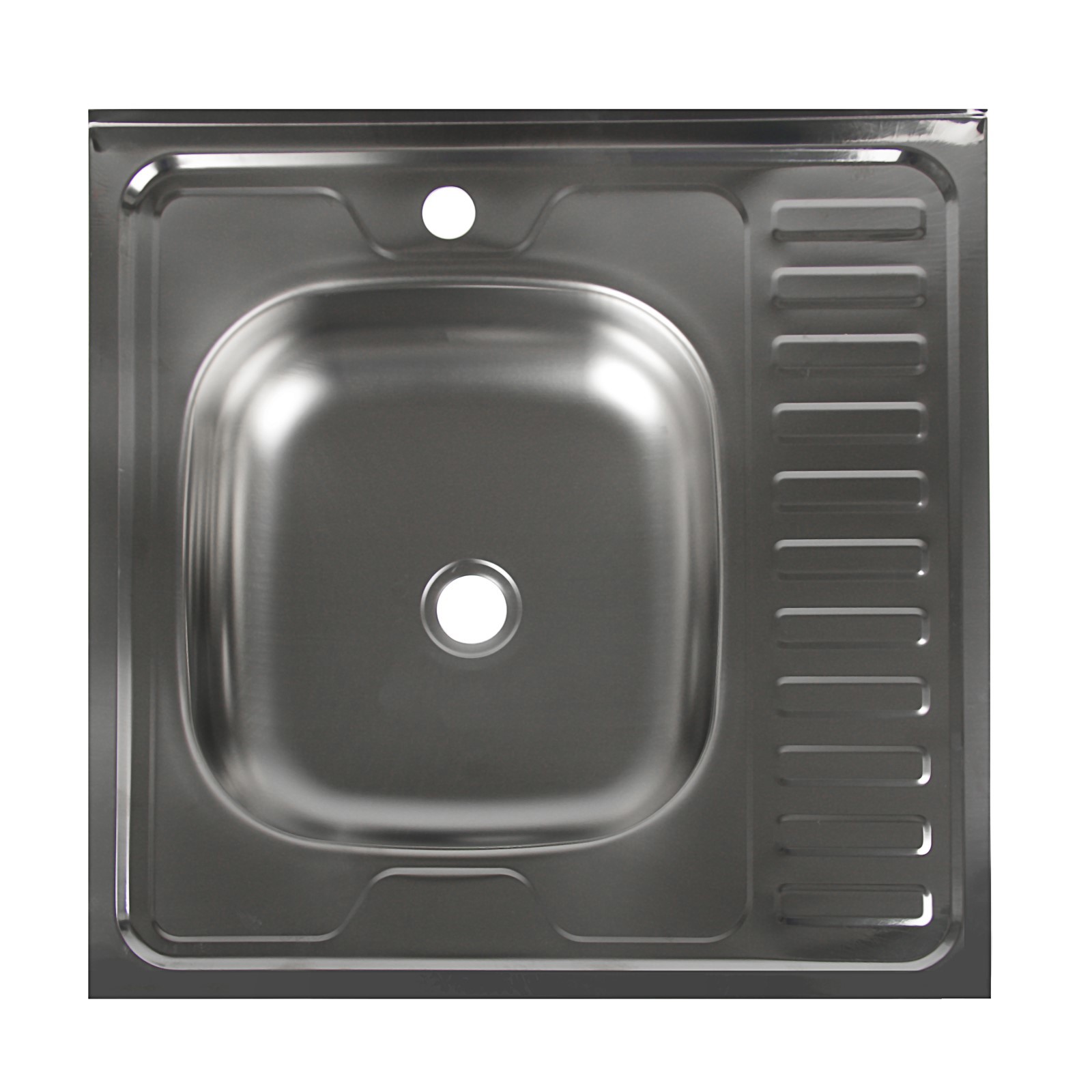 Изображение товара Мойка Владикс Кухонная накладная 60x60 см левая из нержавеющей стали