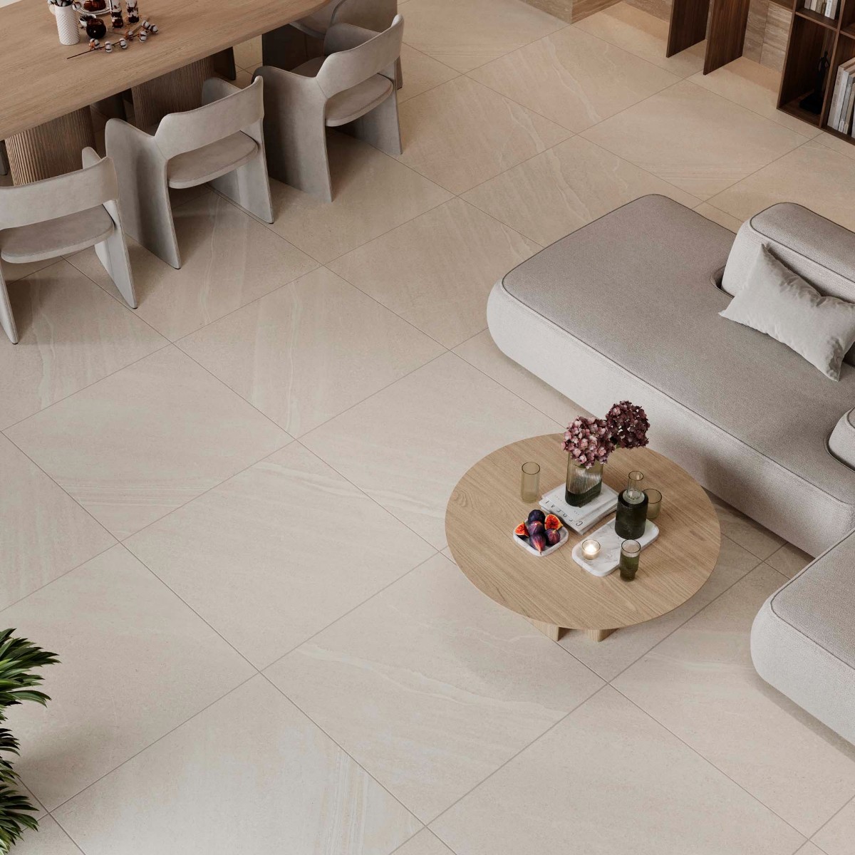 Изображение товара Керамогранит Estima Gabbro GB01 60x60 см 1.44 м² неполированный цвет белый, цена за упаковку