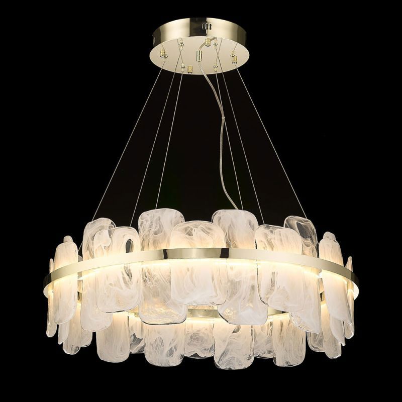 Изображение товара Подвесная светодиодная люстра Wertmark NELLY WE158.24.303 38м² теплый белый желтый дизайн