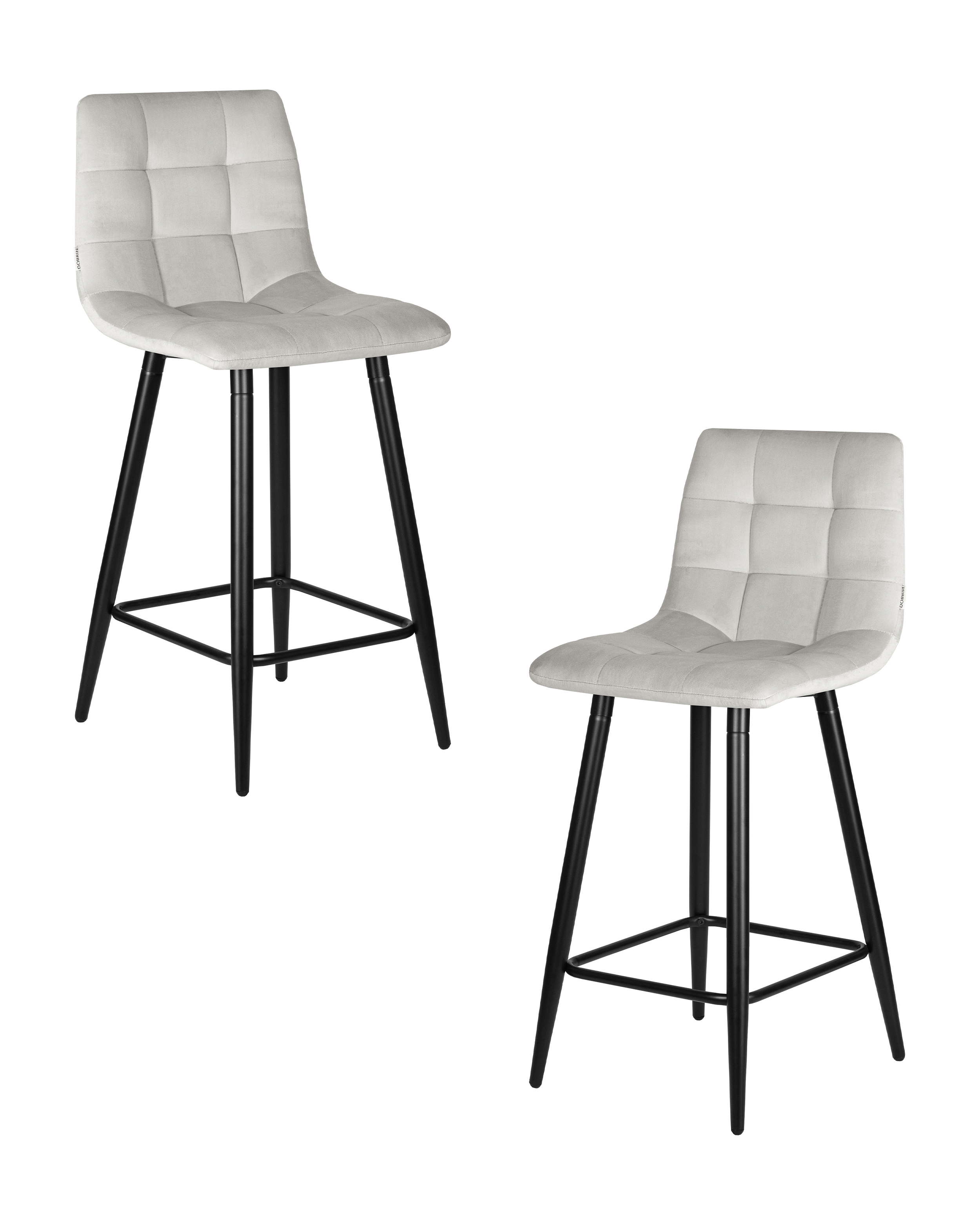 Изображение товара Стул полубарный Dobrin Olivia LML-8078-1 43x94x52 см цвет светло-серый 2шт