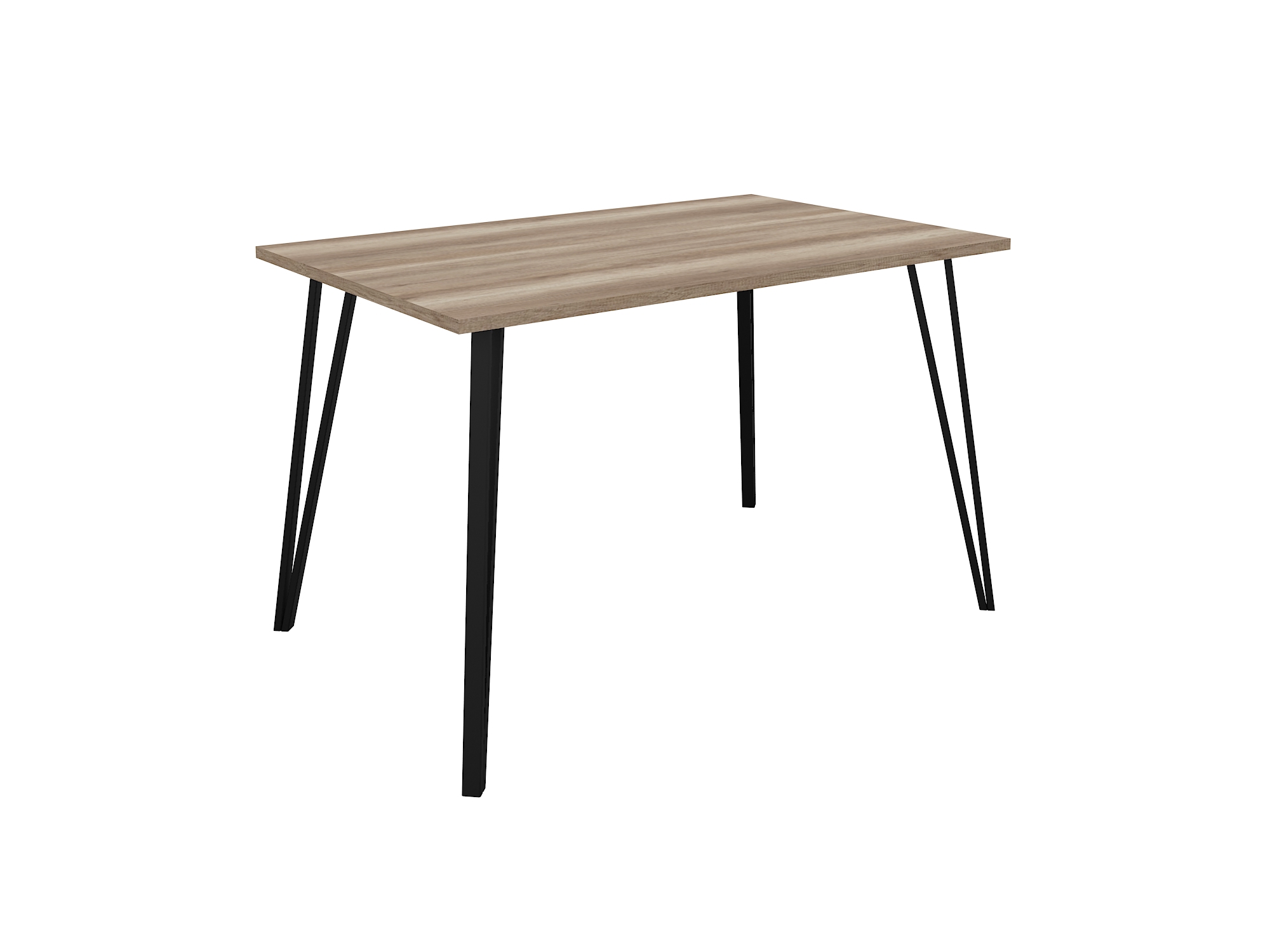 Изображение товара Стол Сиена 120x80 см из ЛДСП с металлическими ножками коричневый современный стиль