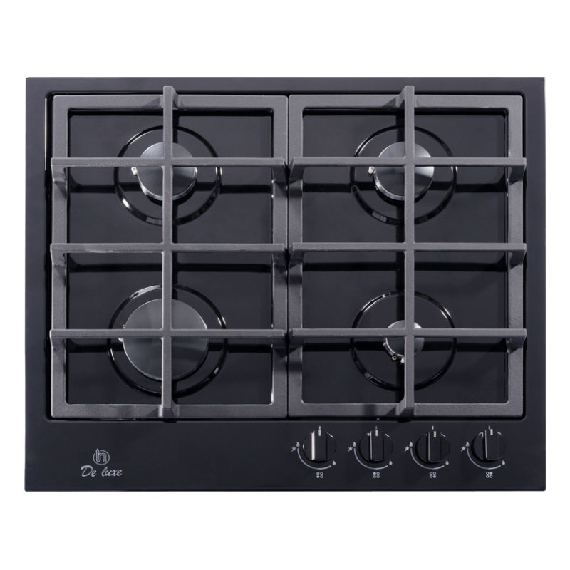 Изображение товара Газовая варочная панель DE LUXE TG4 750231 F 60 см 4 конфорки черный глянец