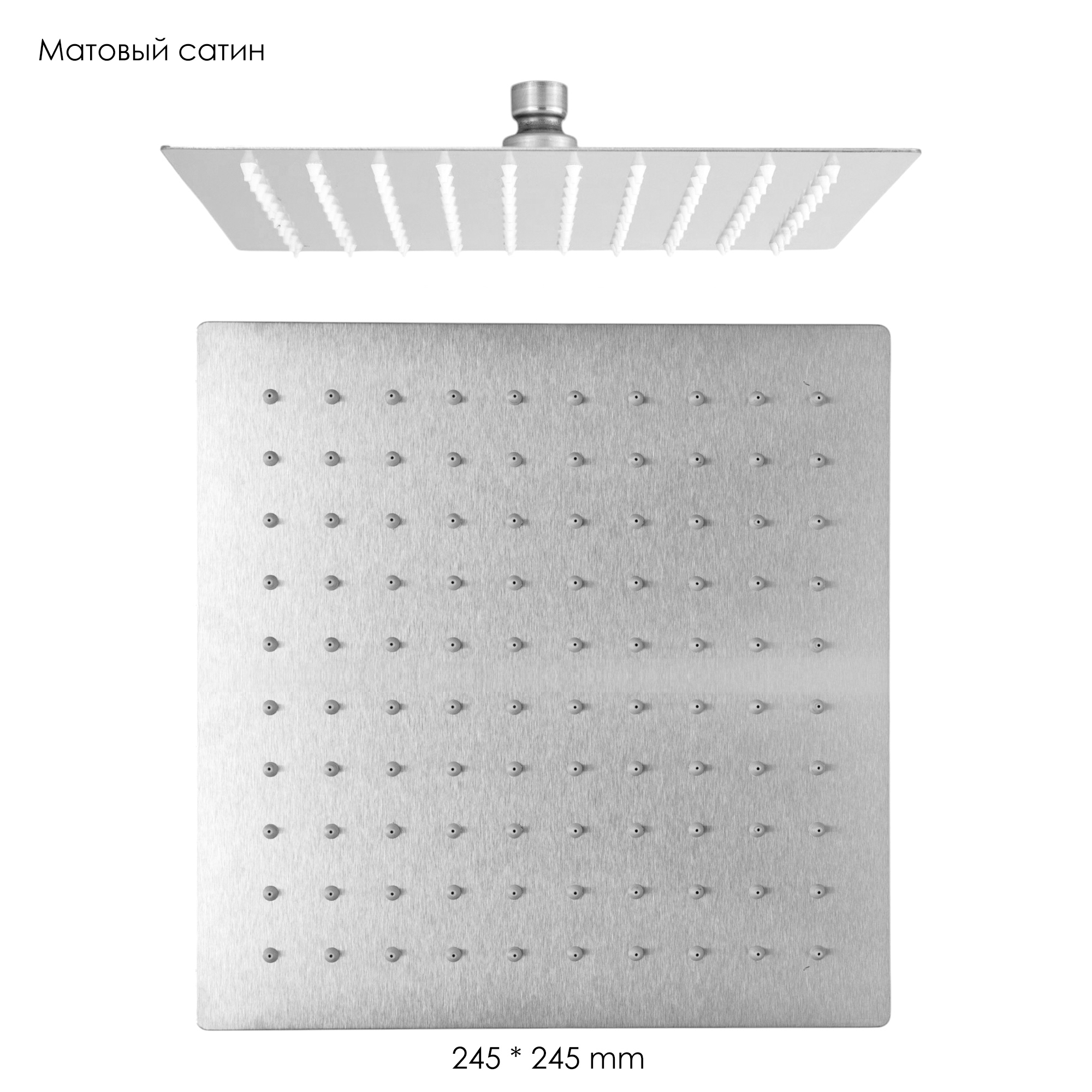 Изображение товара Лейка для верхнего душа Wasser zimmer ZM-8001A-25 квадрат 25x25 см цвет сатин