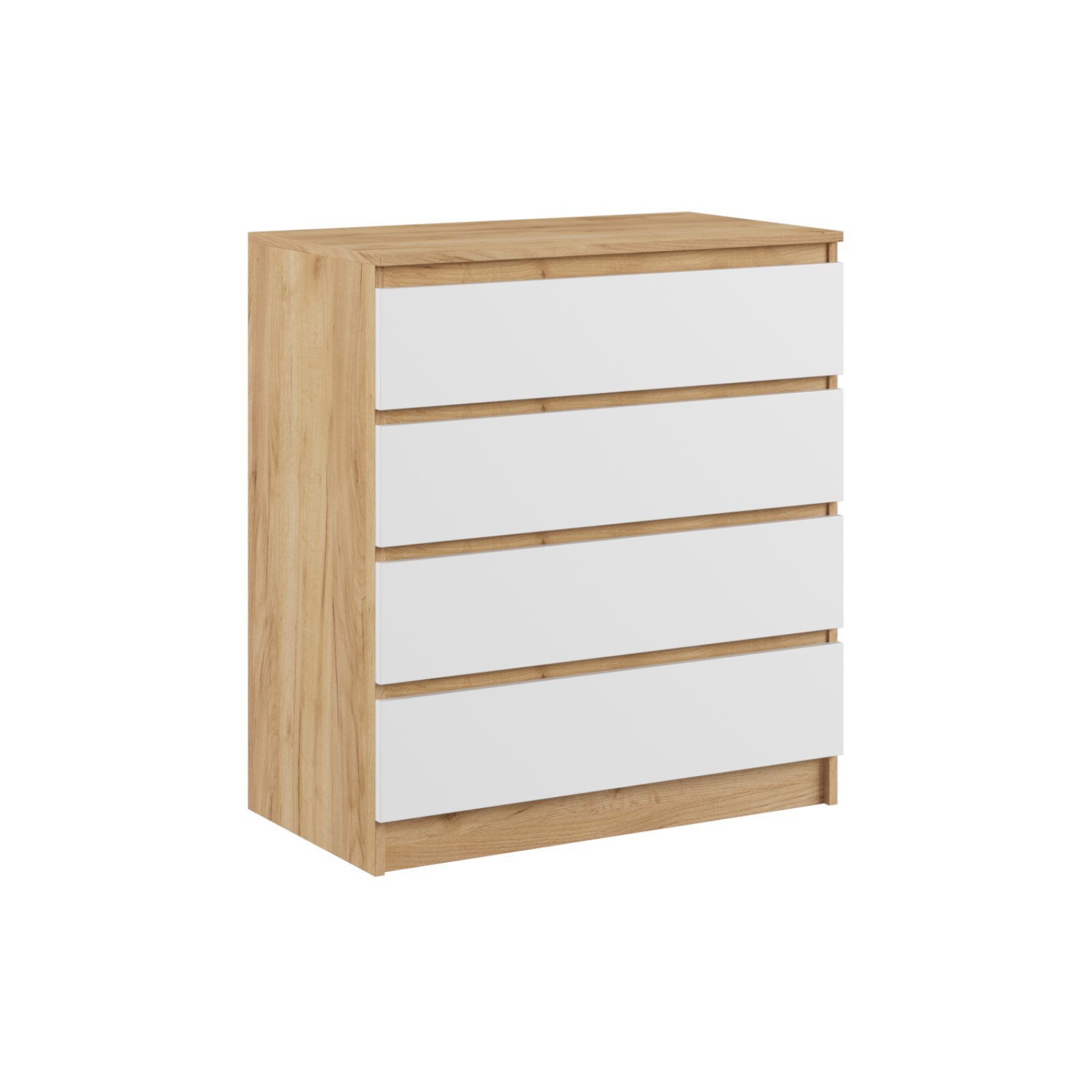 Изображение товара Комод Клик мебель Бетти 4 ящика 80x42x100 см ЛДСП цвет дуб