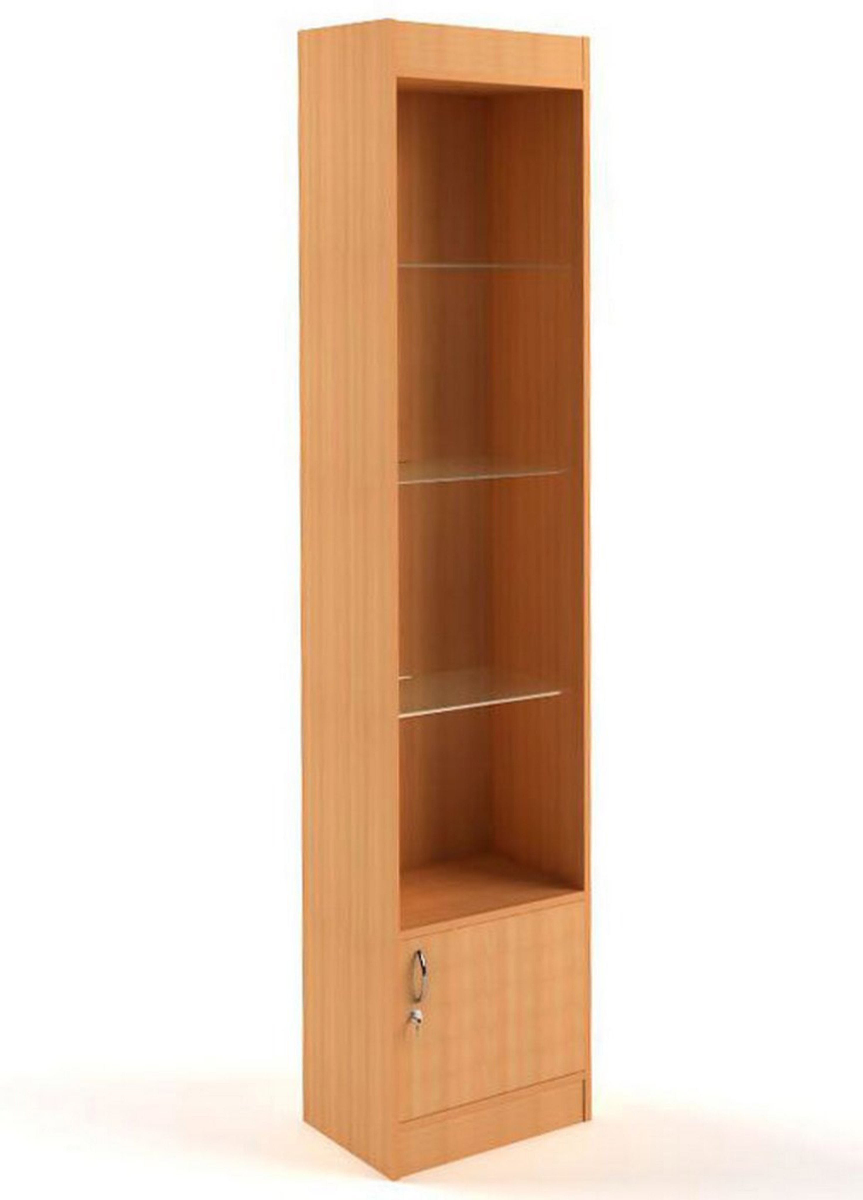 Изображение товара Шкаф-витрина 45x200 см с накопителем Универсал №62-45-Д дерево стекло бук