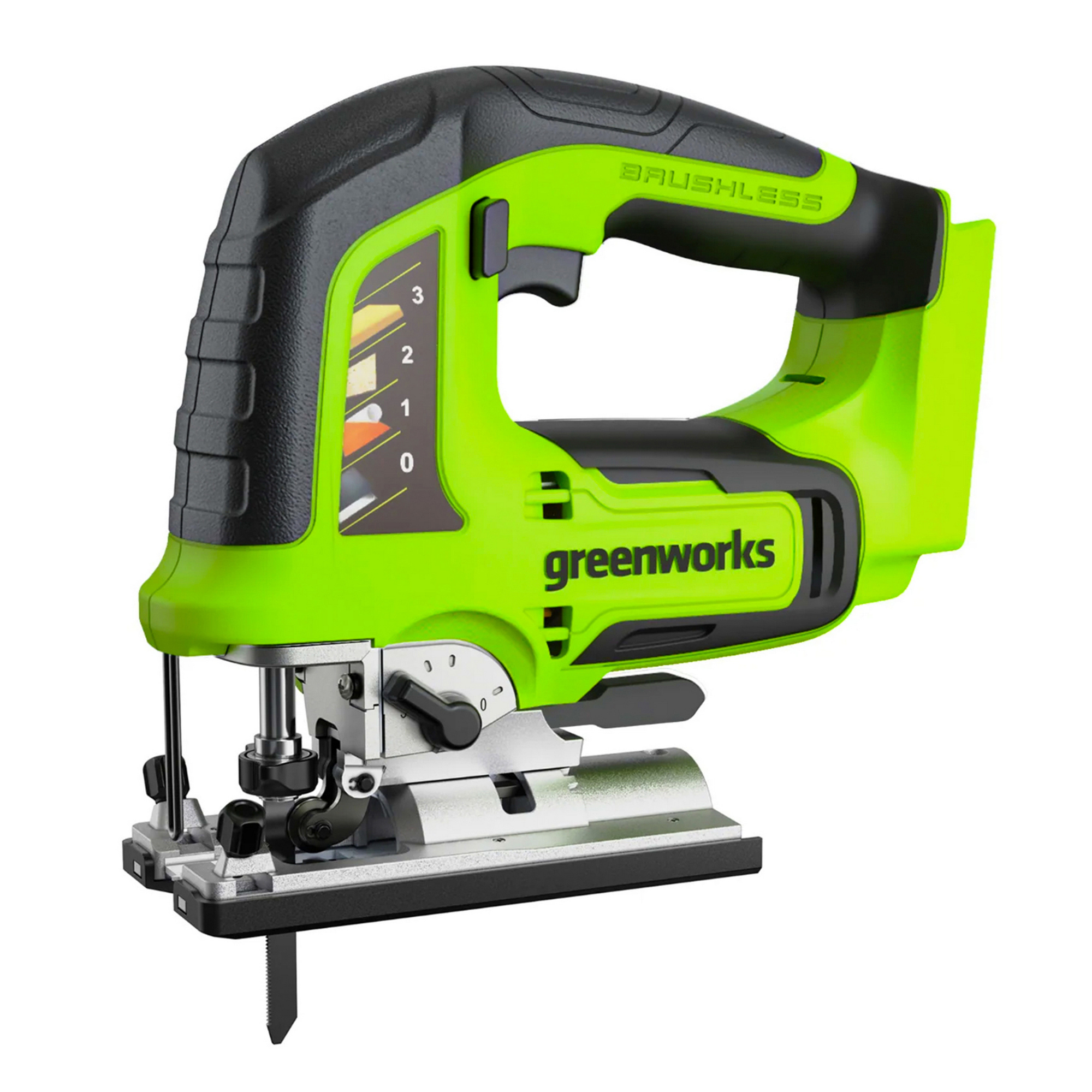 Изображение товара Аккумуляторный лобзик Greenworks GD24JS 24V бесщёточный управление маятниковым ходом