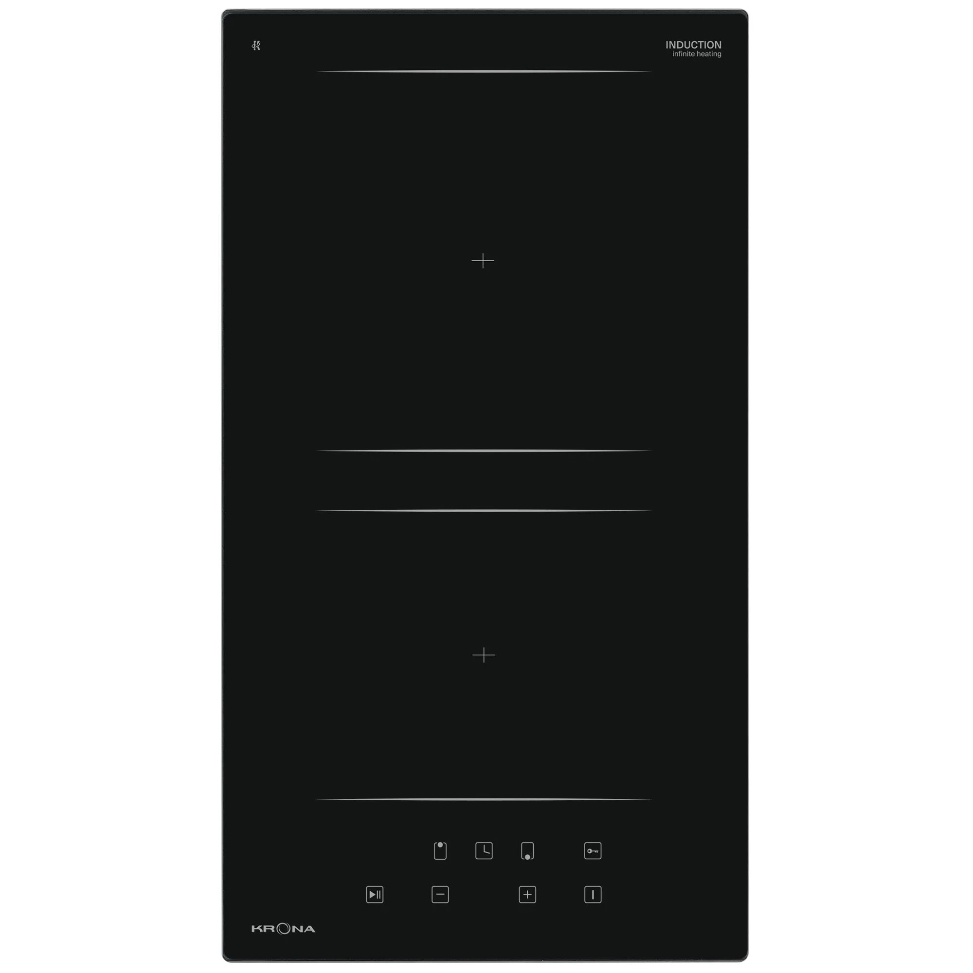 Изображение товара Электрическая варочная панель Krona REMO 30 BL 2 конфорки стеклокерамика черный