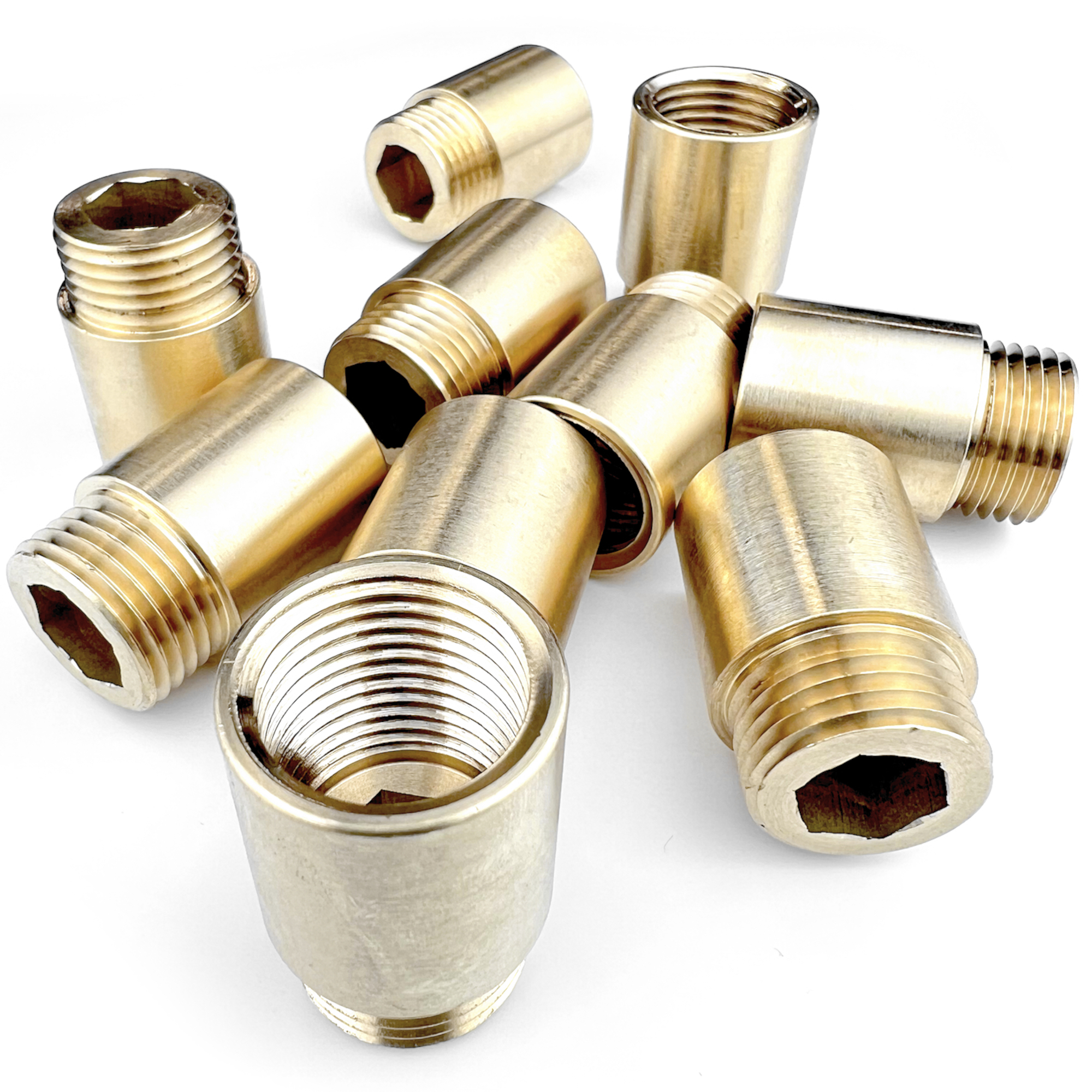 Изображение товара Удлинитель для труб из латуни 1/2"x1/2" Профитт 10 шт. для водоснабжения и отопления