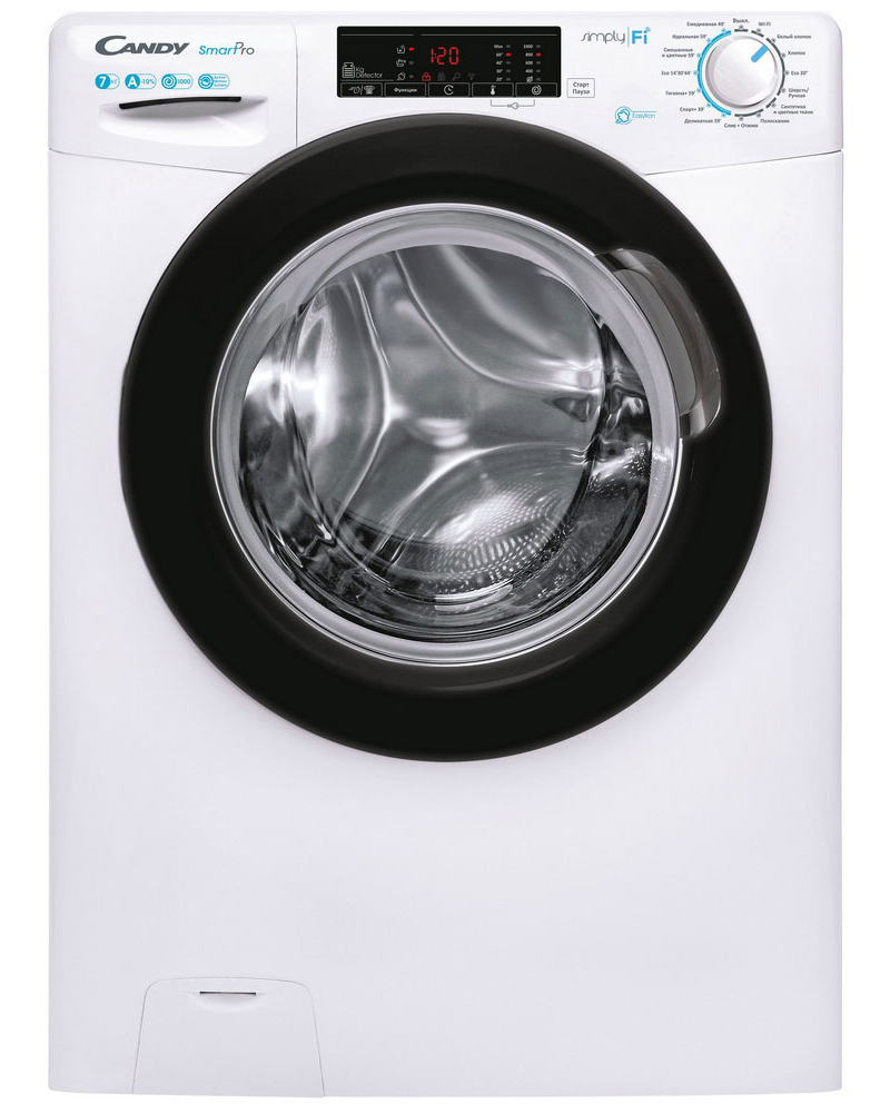 Изображение товара Стиральная машина Candy Smart Pro CS04 107TB12-07 7 кг 16 программ белый дизайн