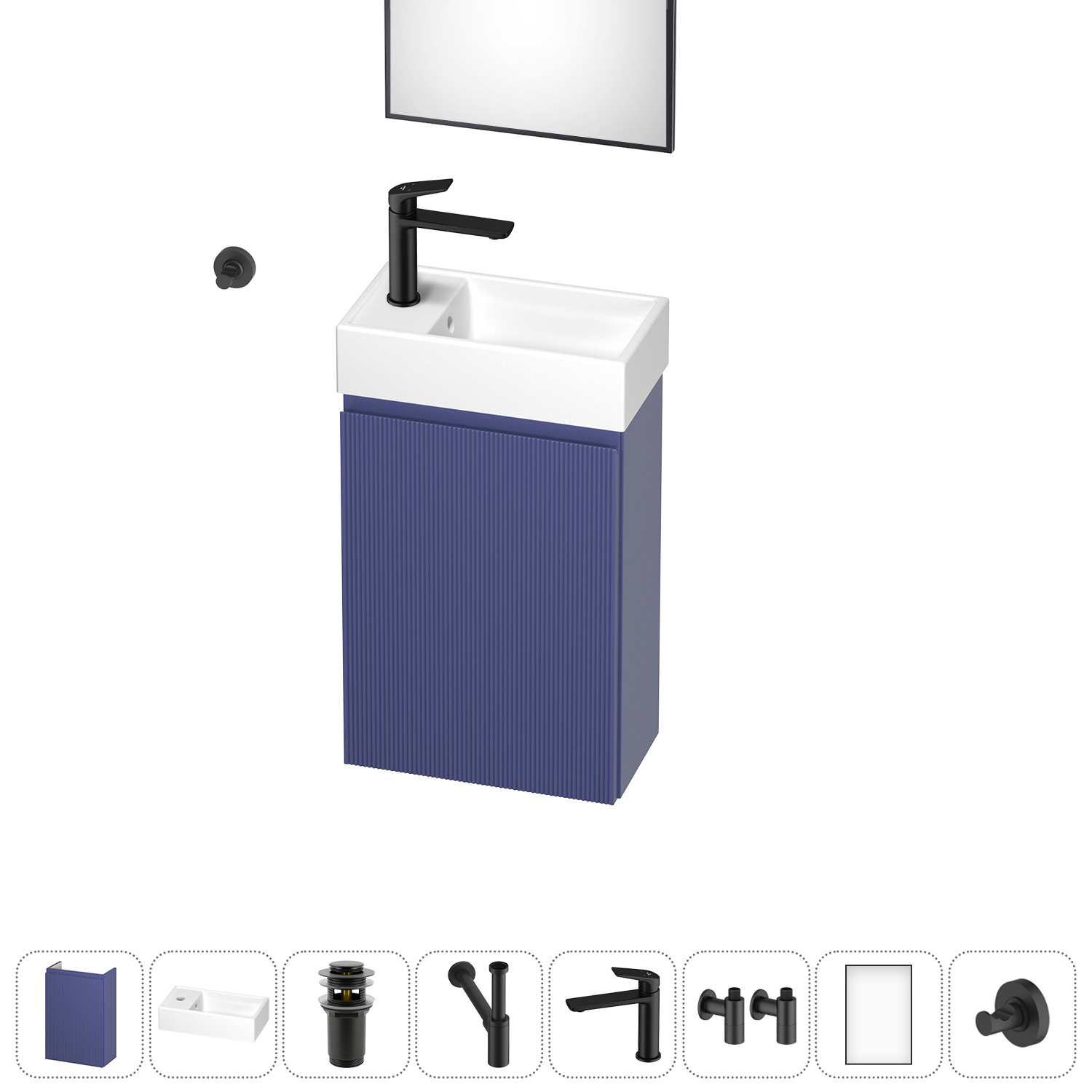 Изображение товара Тумба с раковиной подвесная Wellsee WC Area 20216939R для ванной