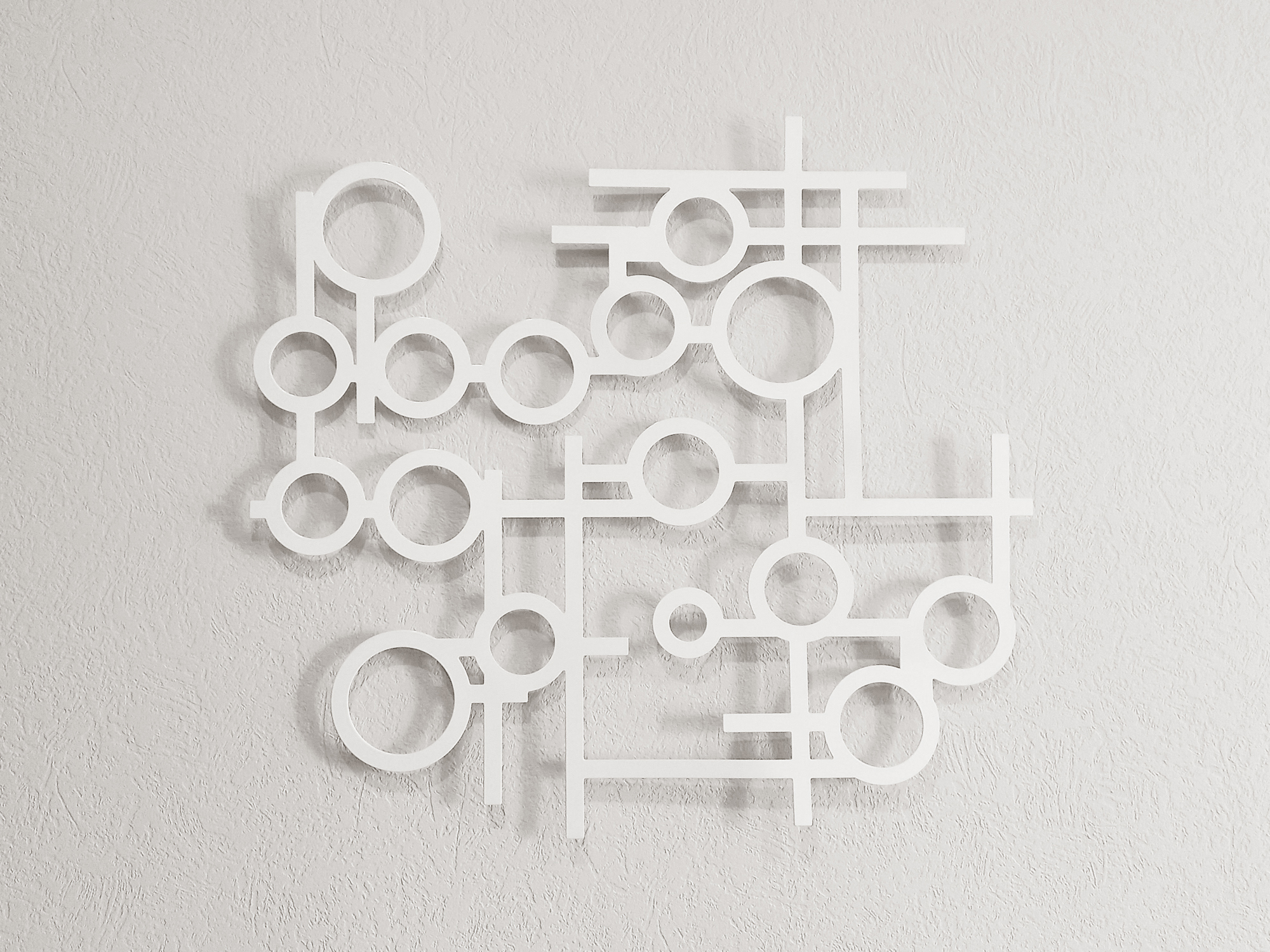 Изображение товара Панно Форвард-Мебель Геометрия 102116 металл, цвет белый, 71x65 см