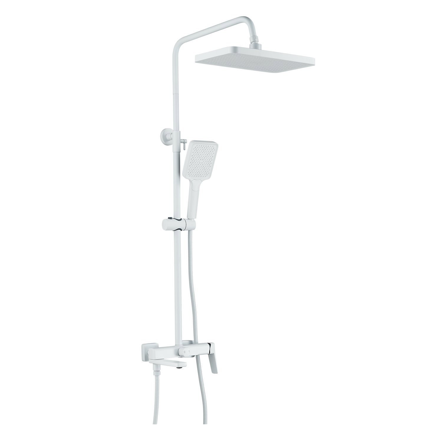 Изображение товара Душевая система RAFFINE F3699C в белом цвете с верхним и ручным душем