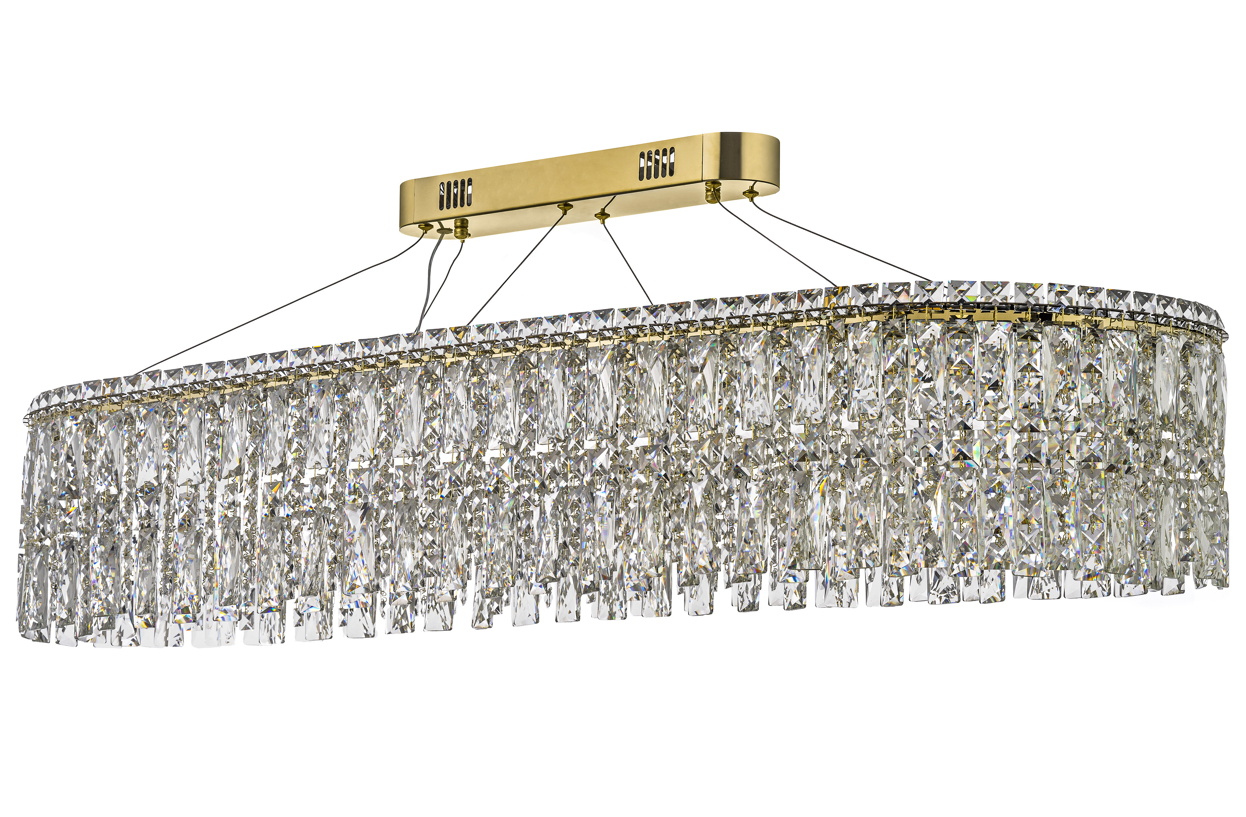 Изображение товара Люстра подвесная Arti Lampadari Ovindoli Nickel 1.5.120x40.100 G современная с хрусталем