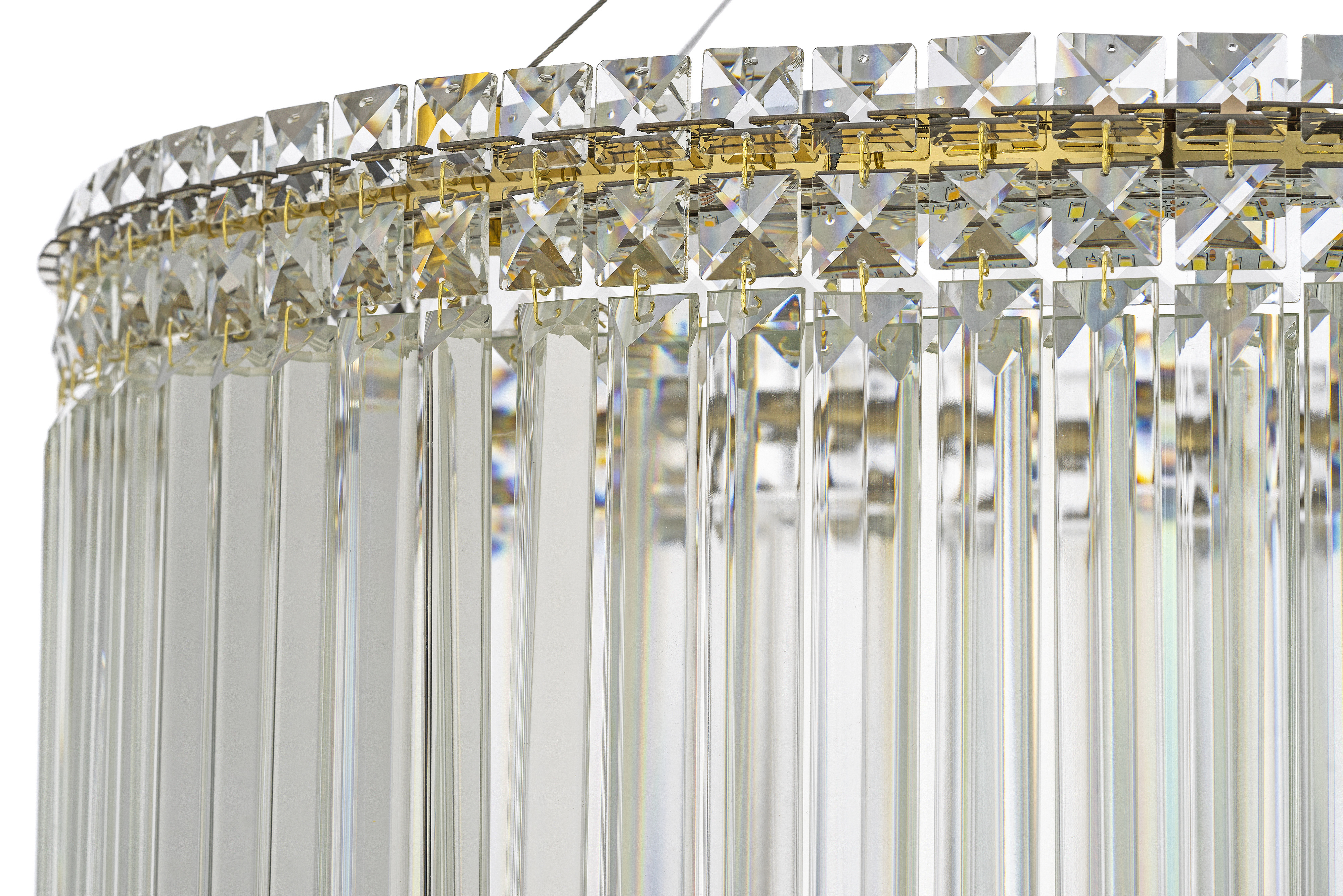 Изображение товара Люстра подвесная Arti Lampadari Ovindoli gold 1.5.60.101 g с хрусталем для натяжных потолков