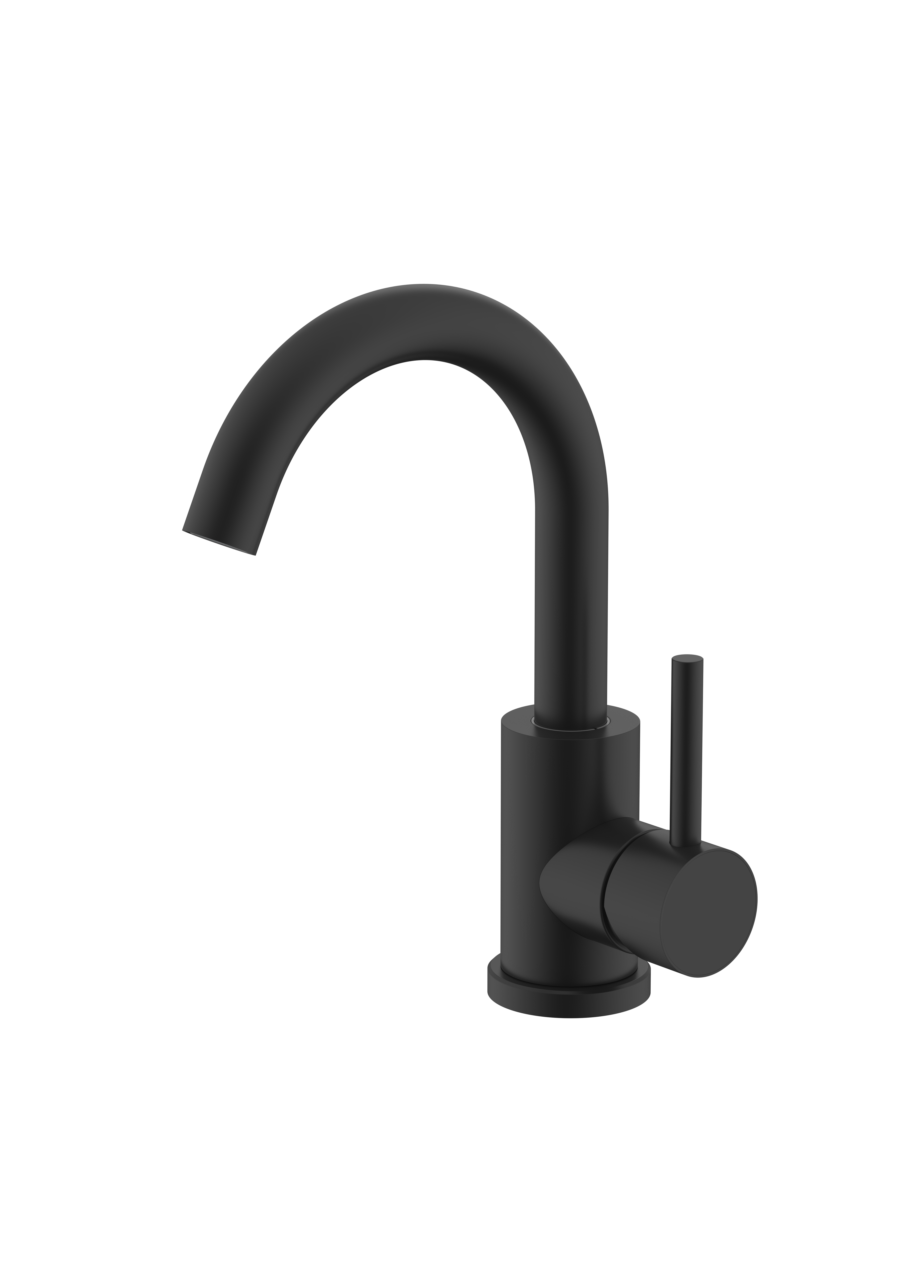 Изображение товара Смеситель для кухни S201 Splenka черный нержавеющая сталь настольный однорычажный поворотный излив