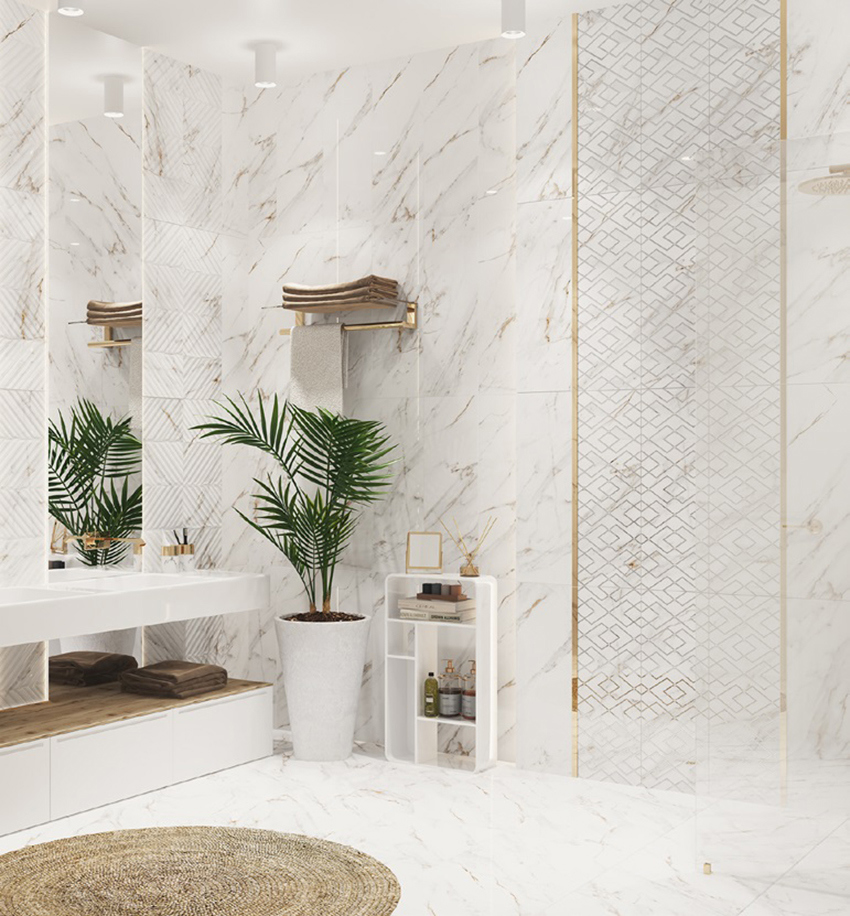 Изображение товара Плитка Eletto Ceramica Calacatta Grey 24.2x70 см глянцевая для стен