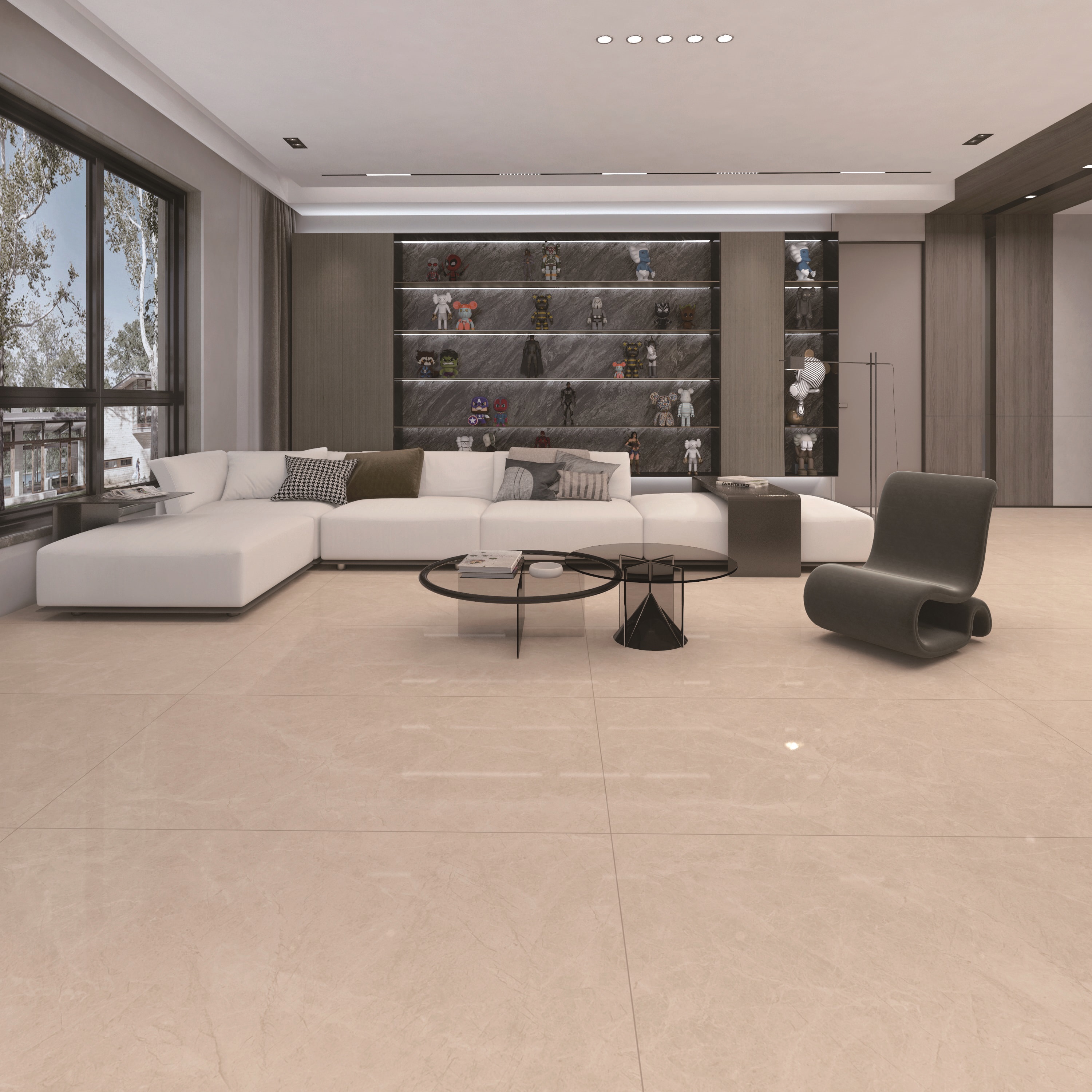 Изображение товара Керамогранит BASCONI HOME Marfil Beige 60x120 см для пола и стен