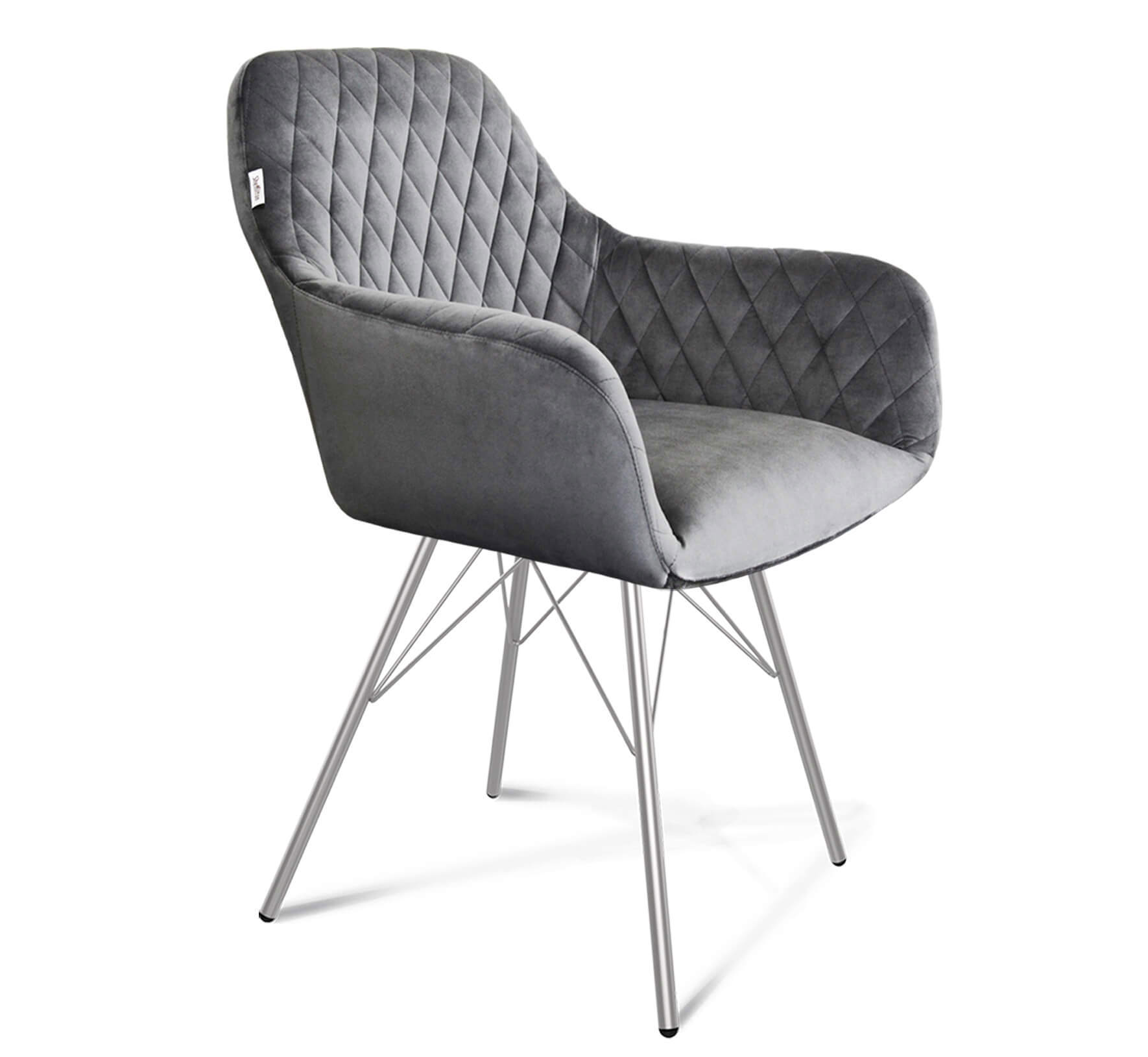 Изображение товара Современный стул Sheffilton 6736291101 из велюра хромированные ножки комфортный дизайн