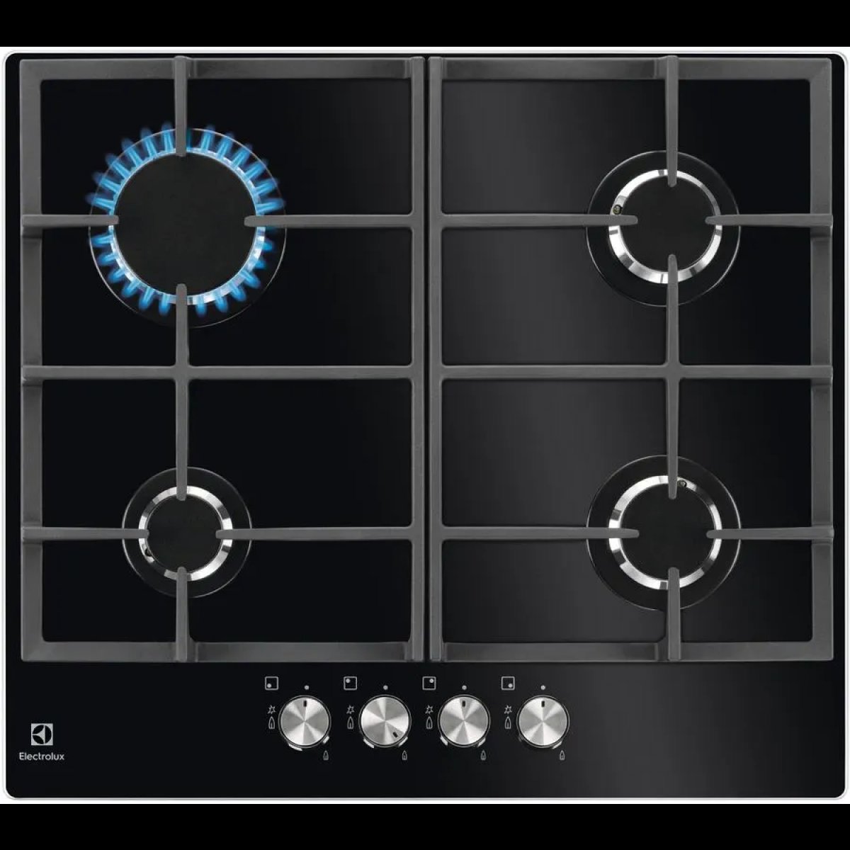 Изображение товара Газовая варочная панель Electrolux KGG6426K 4 конфорки черная с системой газ-контроль