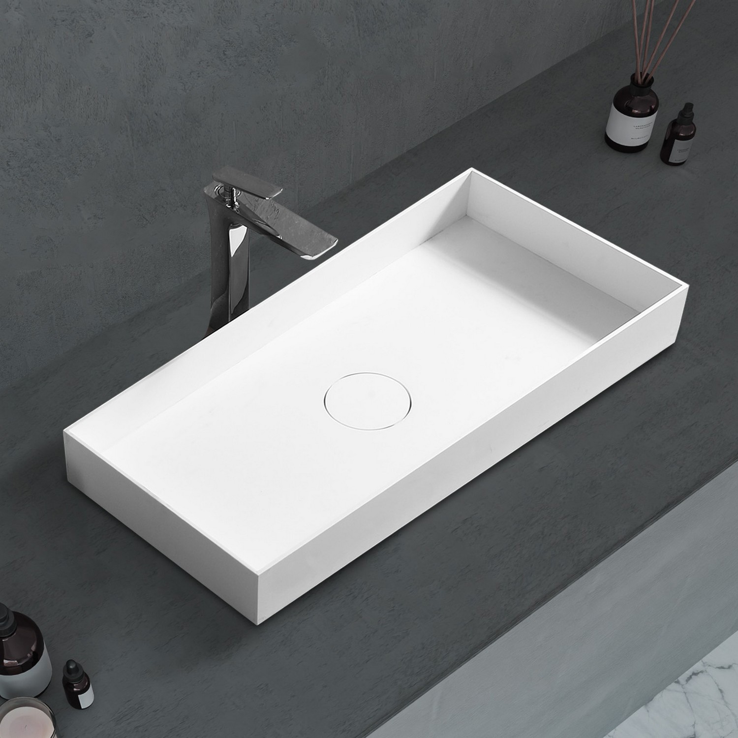 Изображение товара Раковина накладная Abber stein AS2622 80см цвет белый