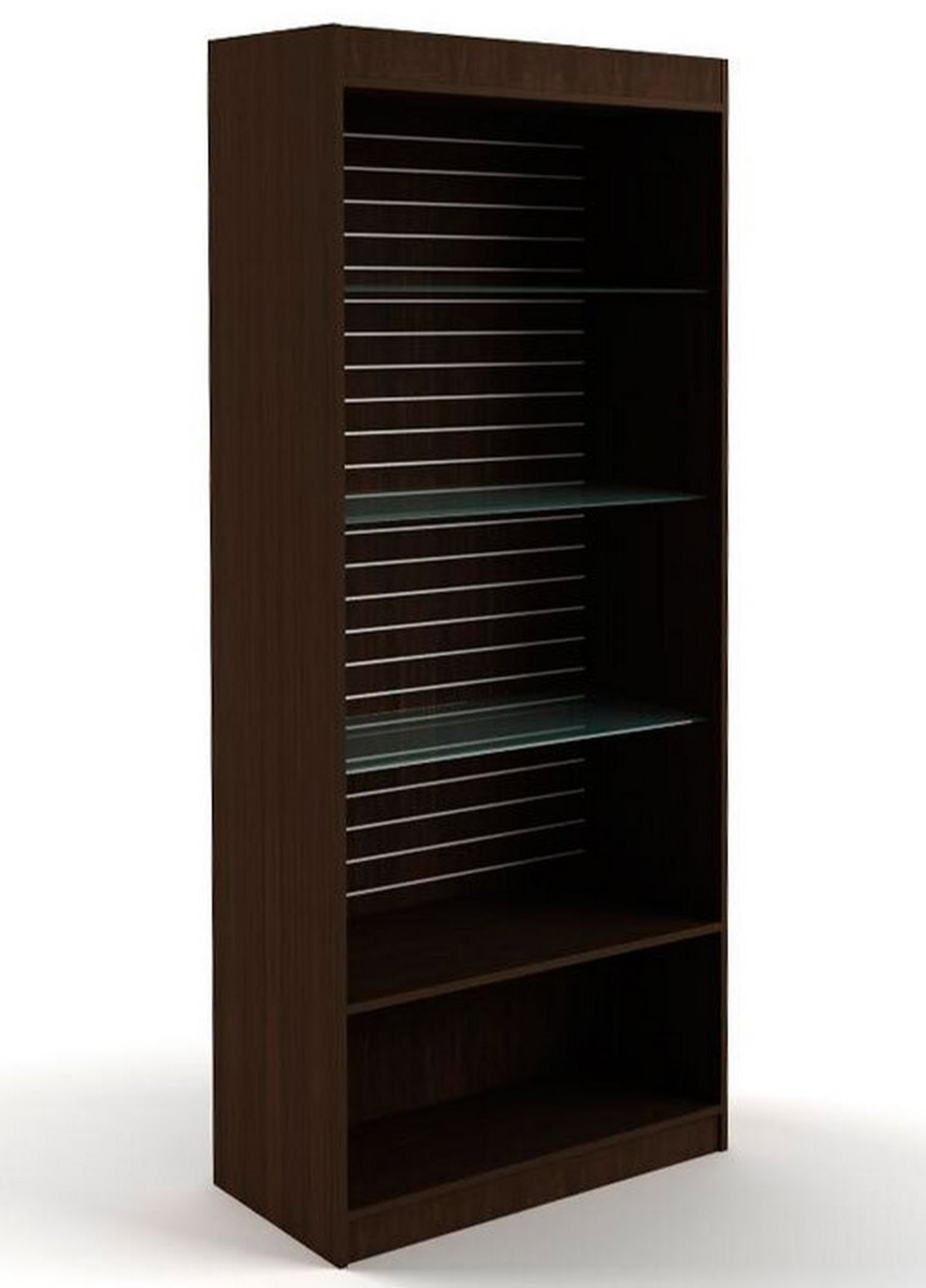 Изображение товара Шкаф-витрина 85x200 см Универсал №160-Э Венге с подсветкой и 5 полками