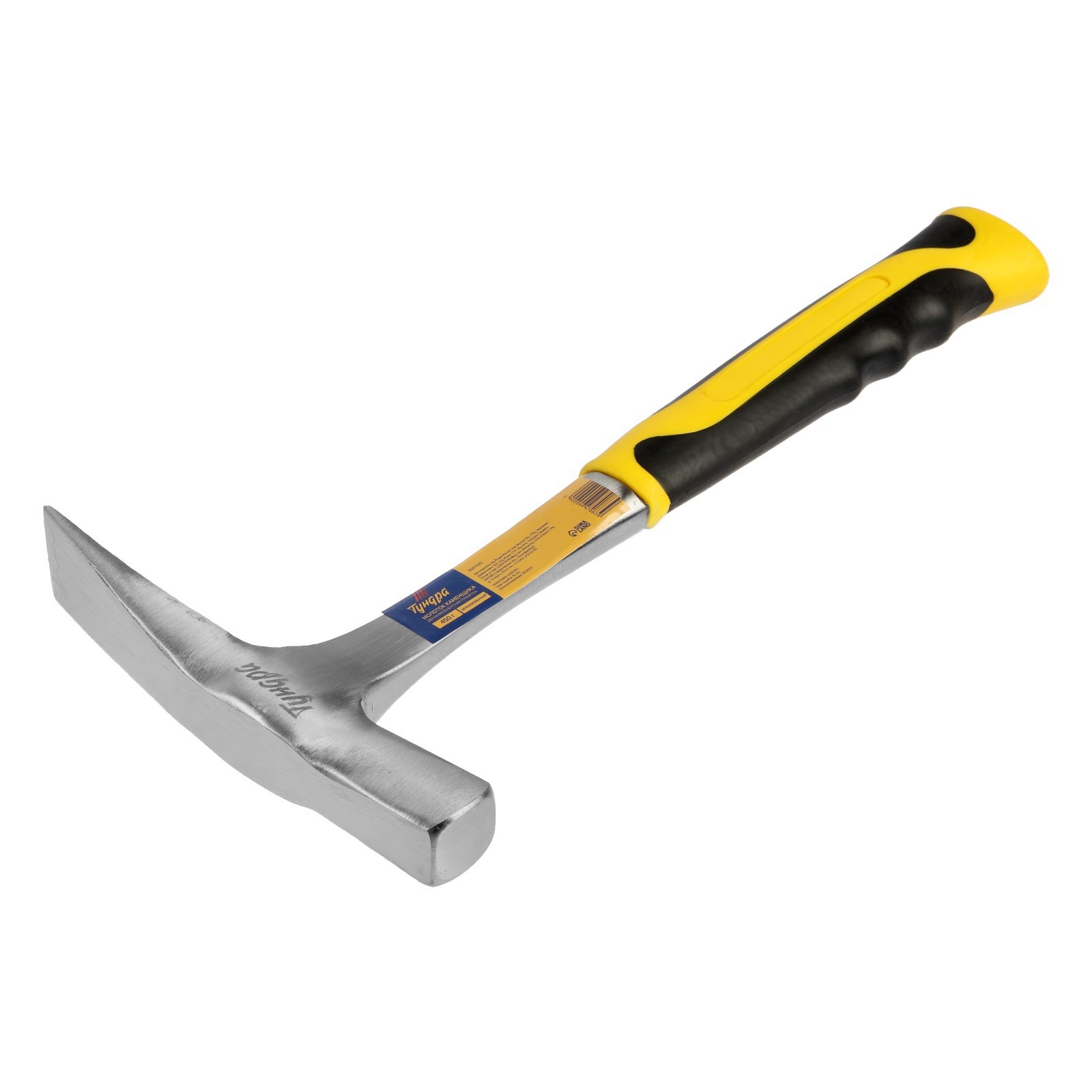 Изображение товара Молоток каменщика Тундра Профи 9947083 двухкомпонентная рукоятка 450 г