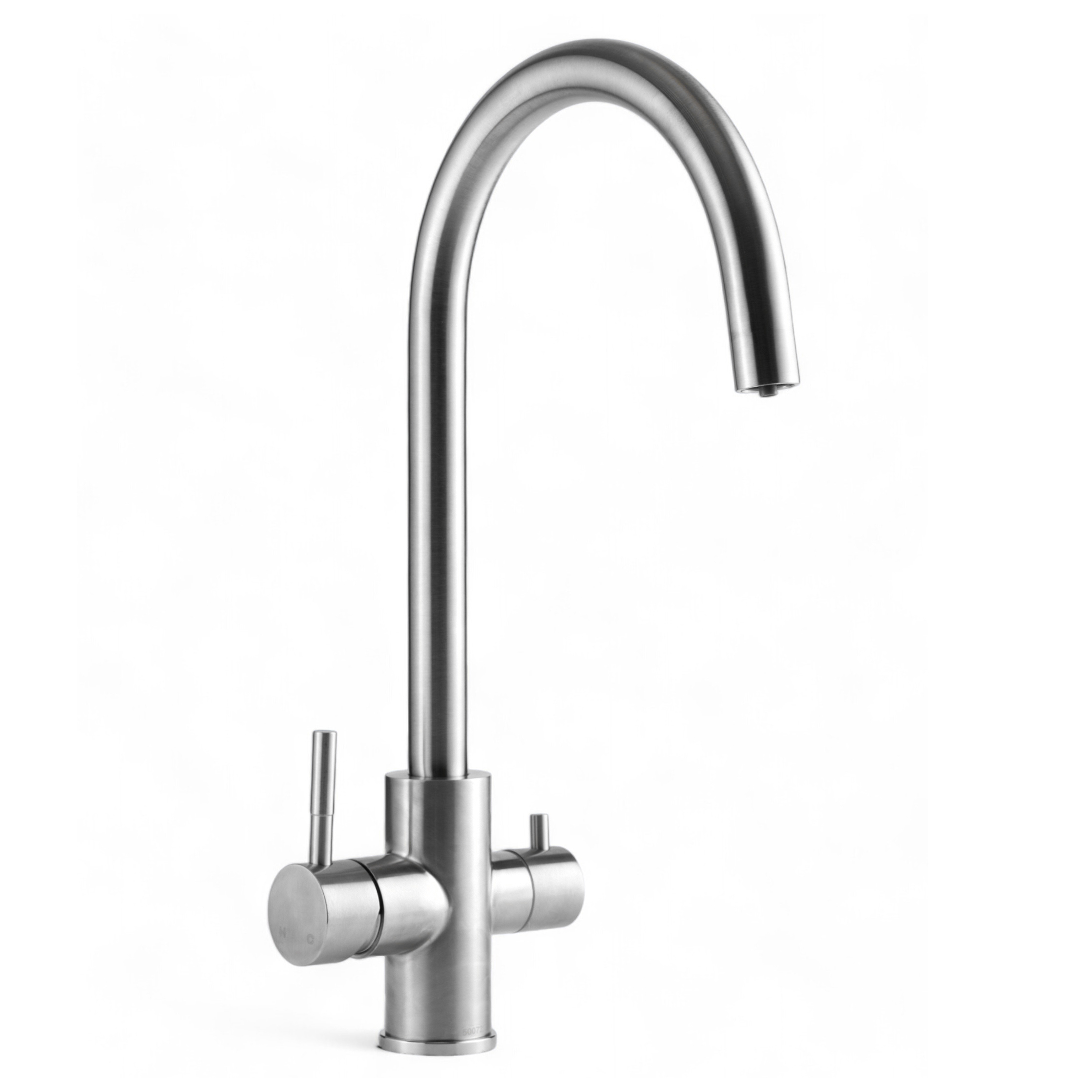 Изображение товара Смеситель для кухни OUTE T60203B поворотный излив 27.5 см сатиновый