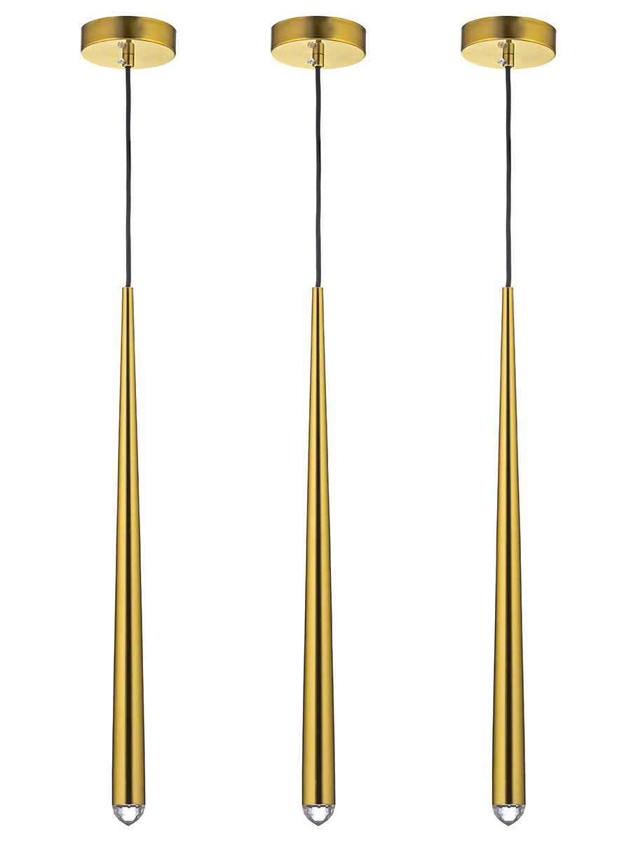 Изображение товара Светильник подвесной светодиодный Lightona Pl5626 15 м² нейтральный белый свет цвет латунь