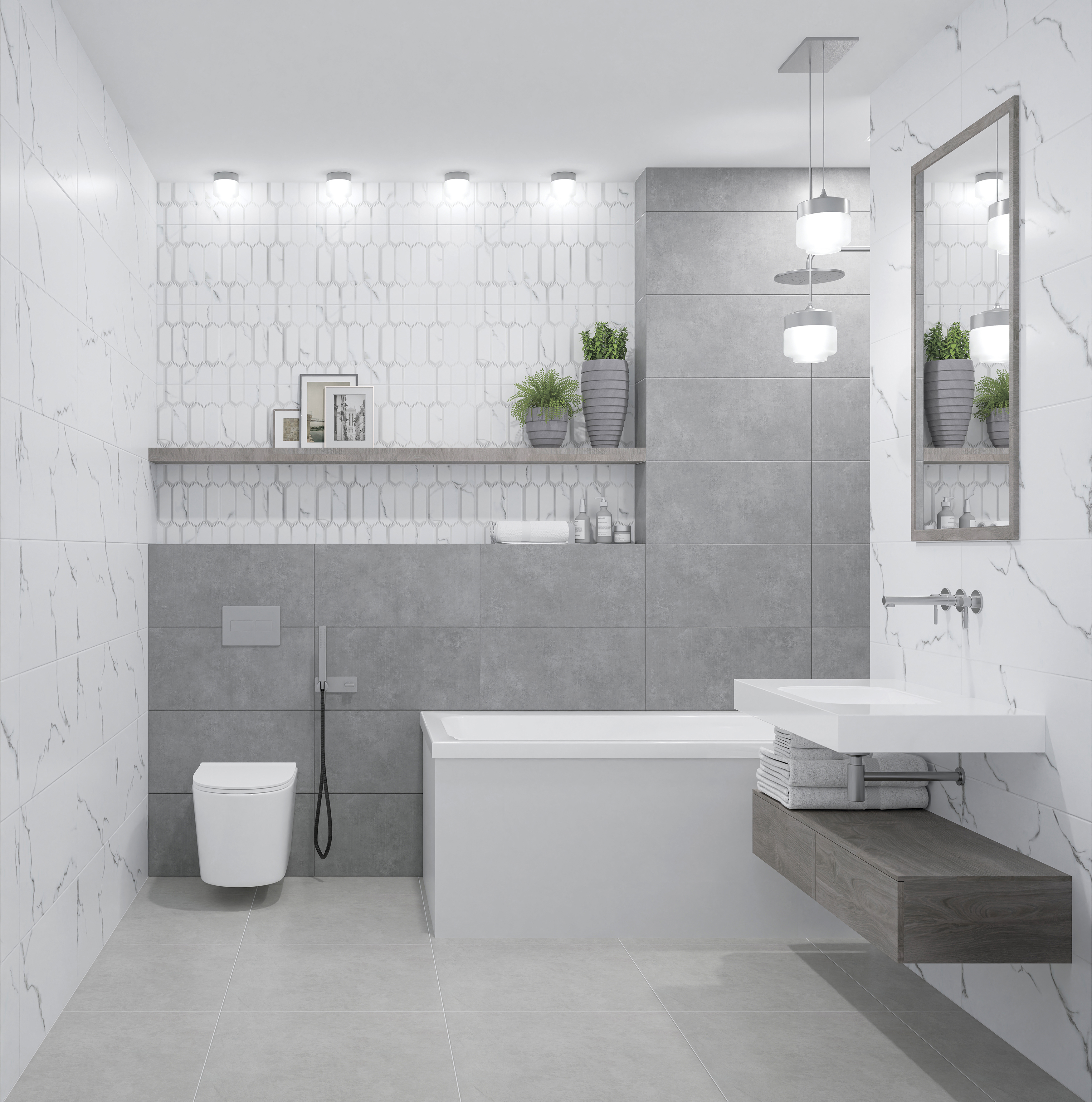 Изображение товара Настенная плитка Azori Calacatta opaco 00-00108674 31.5x63см цвет белый