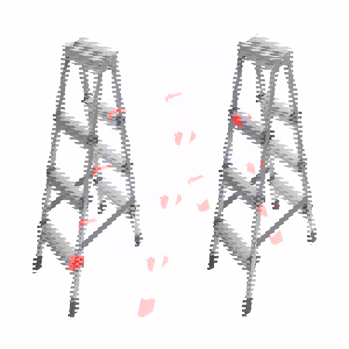 Изображение товара Стремянка стальная Ника ННДС4 Haushalt 8 ступеней, максимальная нагрузка 130 кг, ступени с покрытием