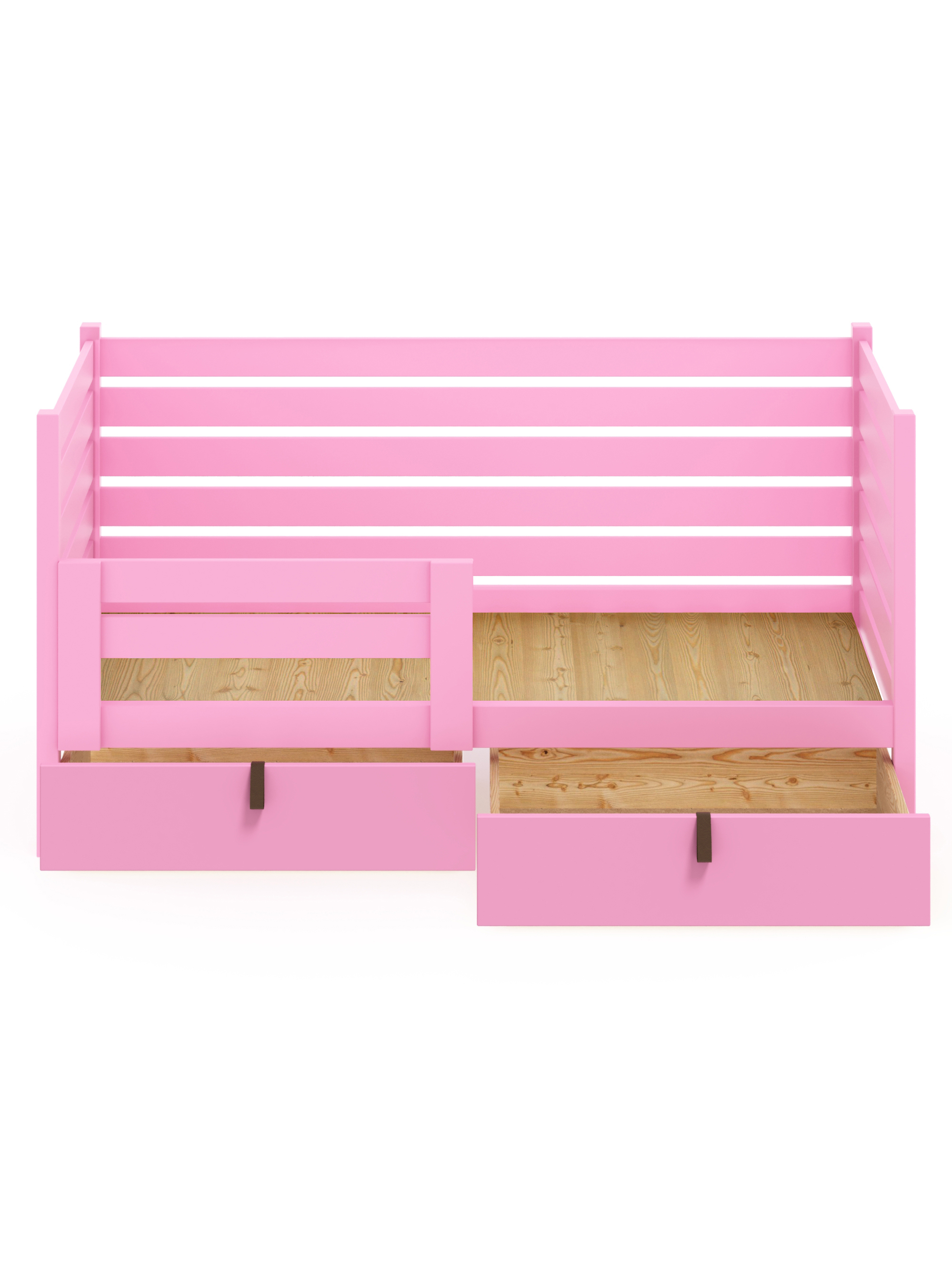 Изображение товара Кровать Solarius Det-spin80-160roz-full-2yash 90 x 101 x 170 см сосна цвет розовый