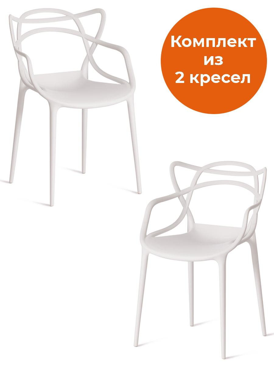 Изображение товара Кухонный стул Tetchair Cat chair 56x82.5x53 см белый пластик современный дизайн