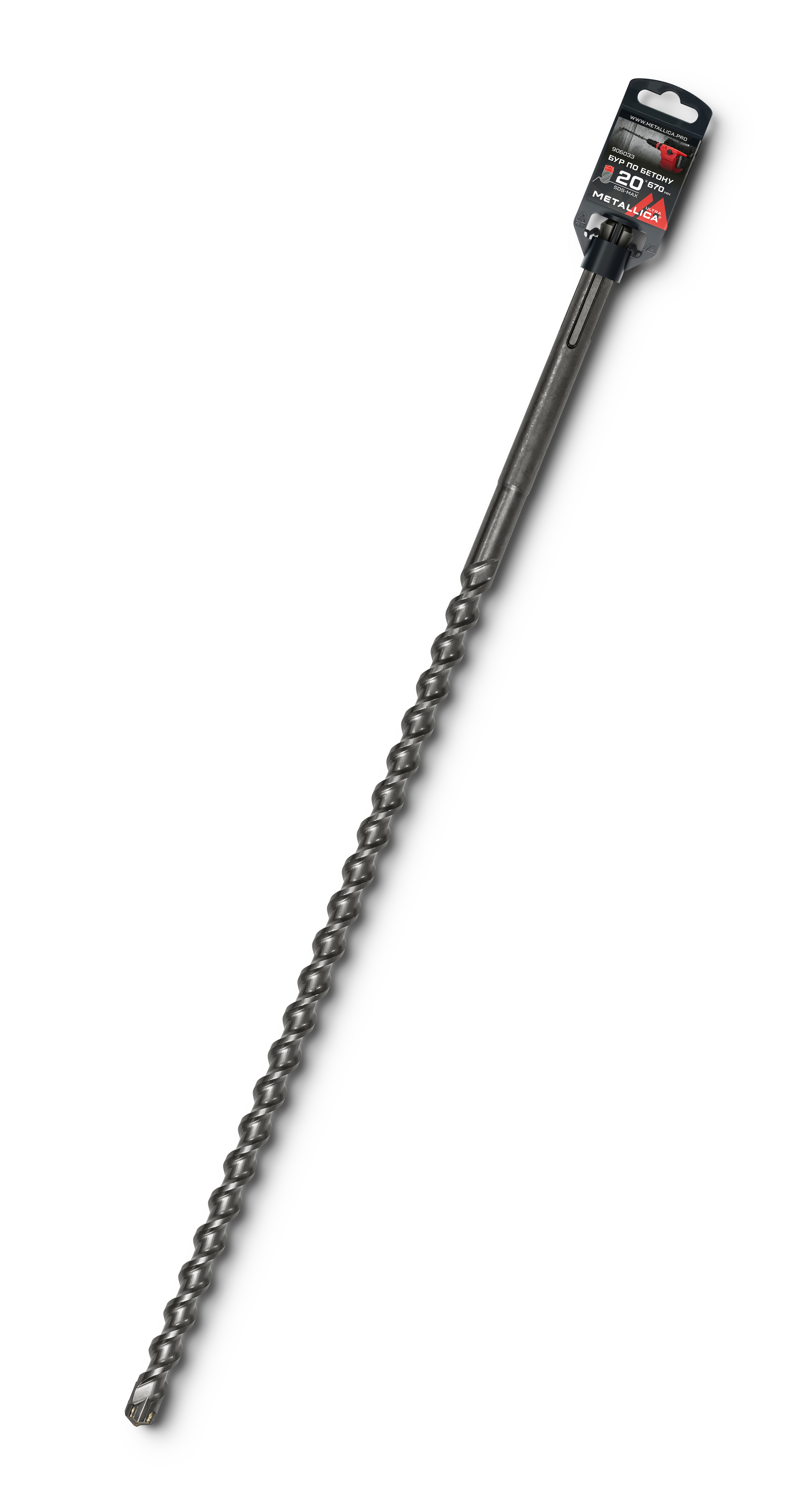 Изображение товара Бур по бетону SDS-max METALLICA Ultra 20x670 мм с Х-образной напайкой из карбида ВК-8