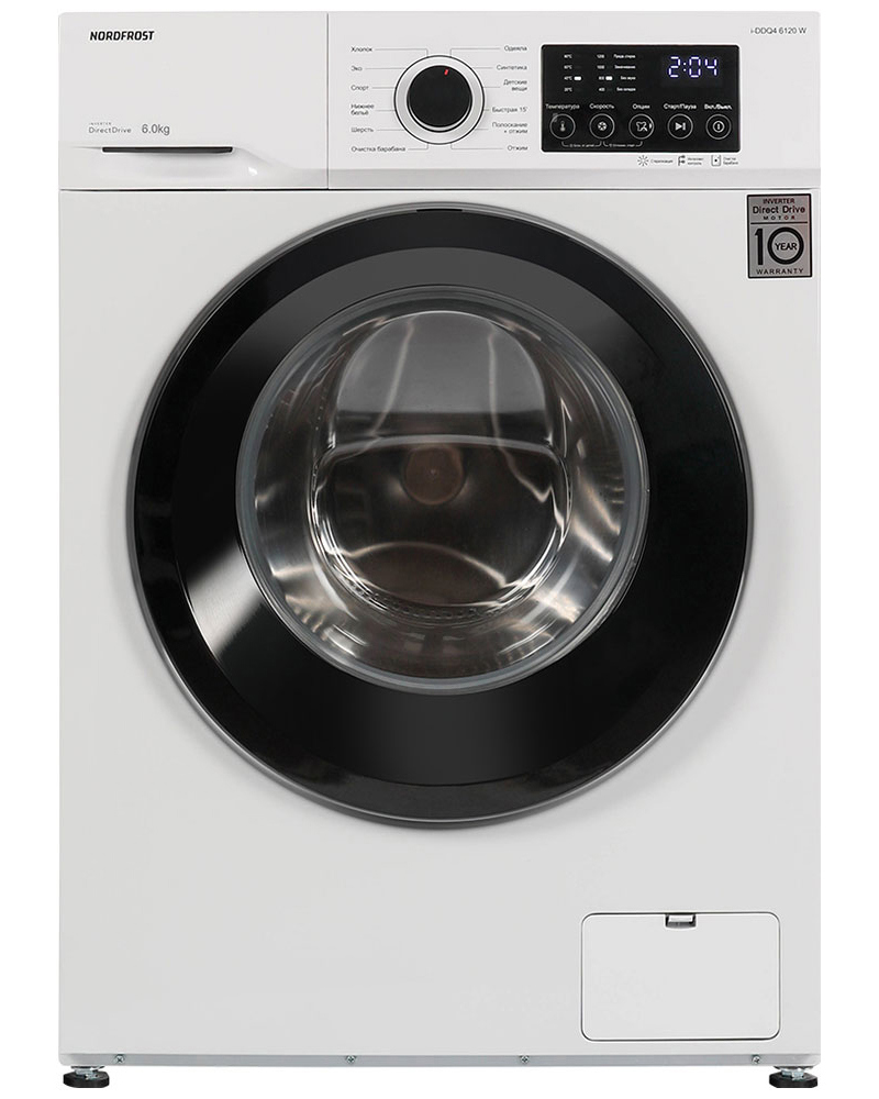 Изображение товара Стиральная машина Nordfrost I-Ddq4 6120 W 59.50x85x48 см 6 кг цвет белый