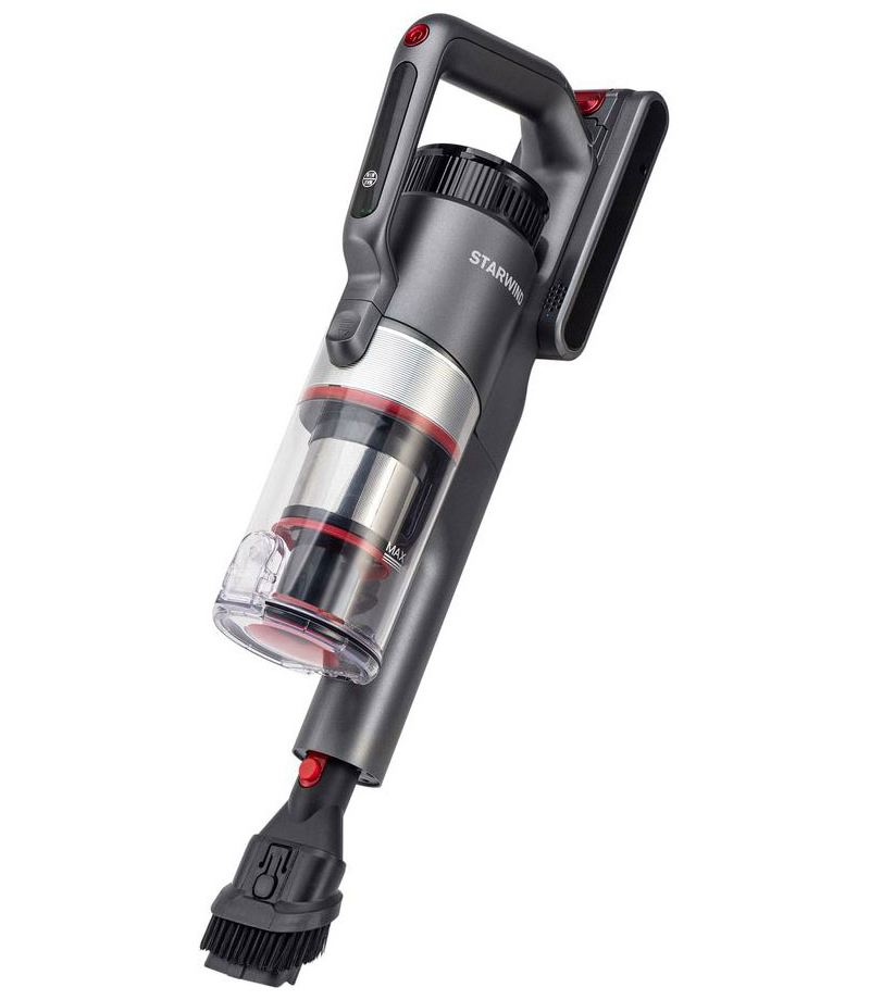 Изображение товара Пылесос вертикальный Starwind Sch9945 0.4 л 170 Вт цвет серебристый, красный