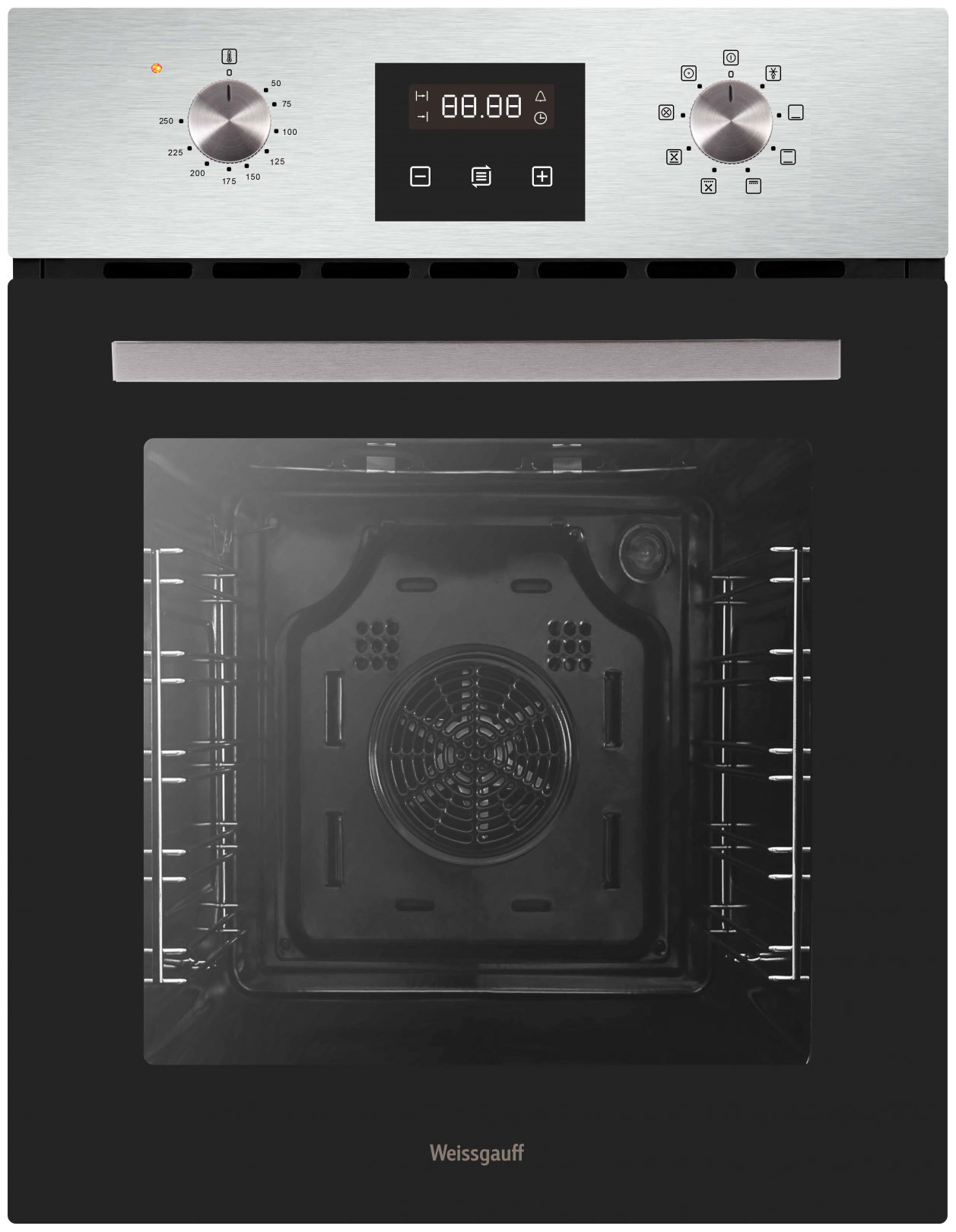 Изображение товара Встраиваемый духовой шкаф Weissgauff Eoy 451 Pdx 50 л нержавеющая сталь