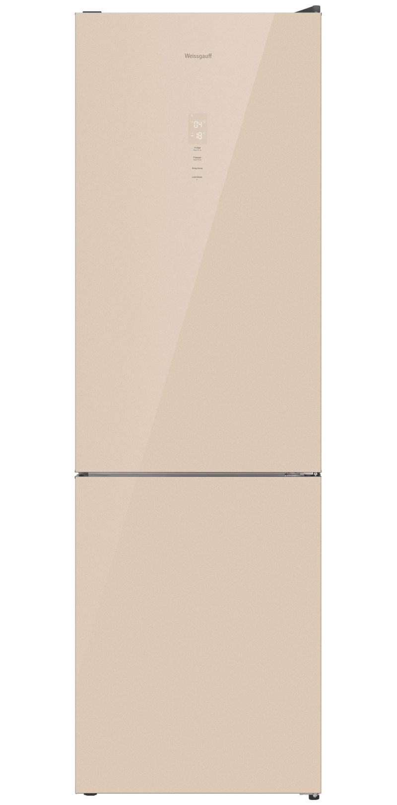 Изображение товара Двухкамерный холодильник Weissgauff WRK 195 D Full NoFrost Beige Glass 59.5x195 см