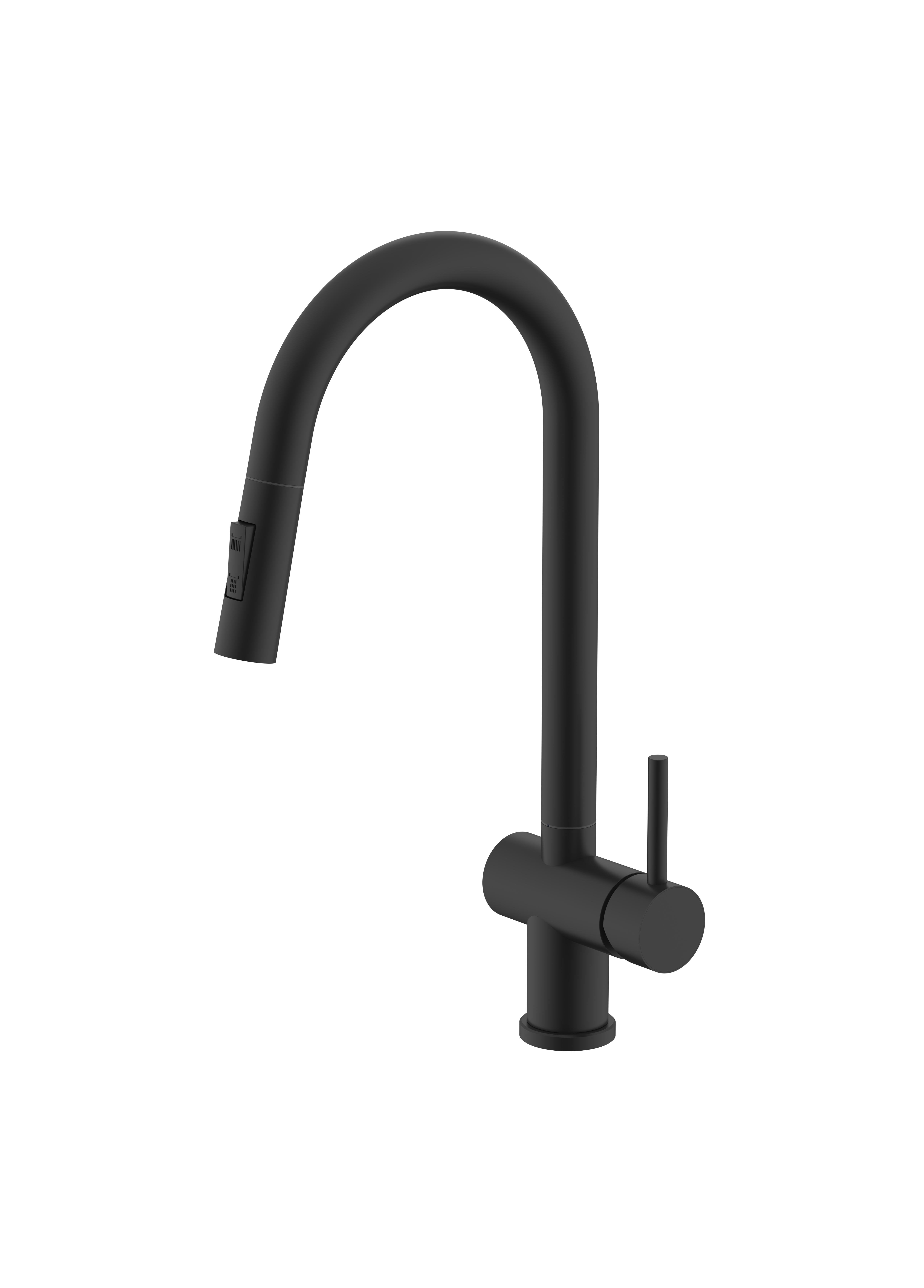 Изображение товара Смеситель для кухни S204 Splenka черный матовый выдвижной поворотный 23.7 см