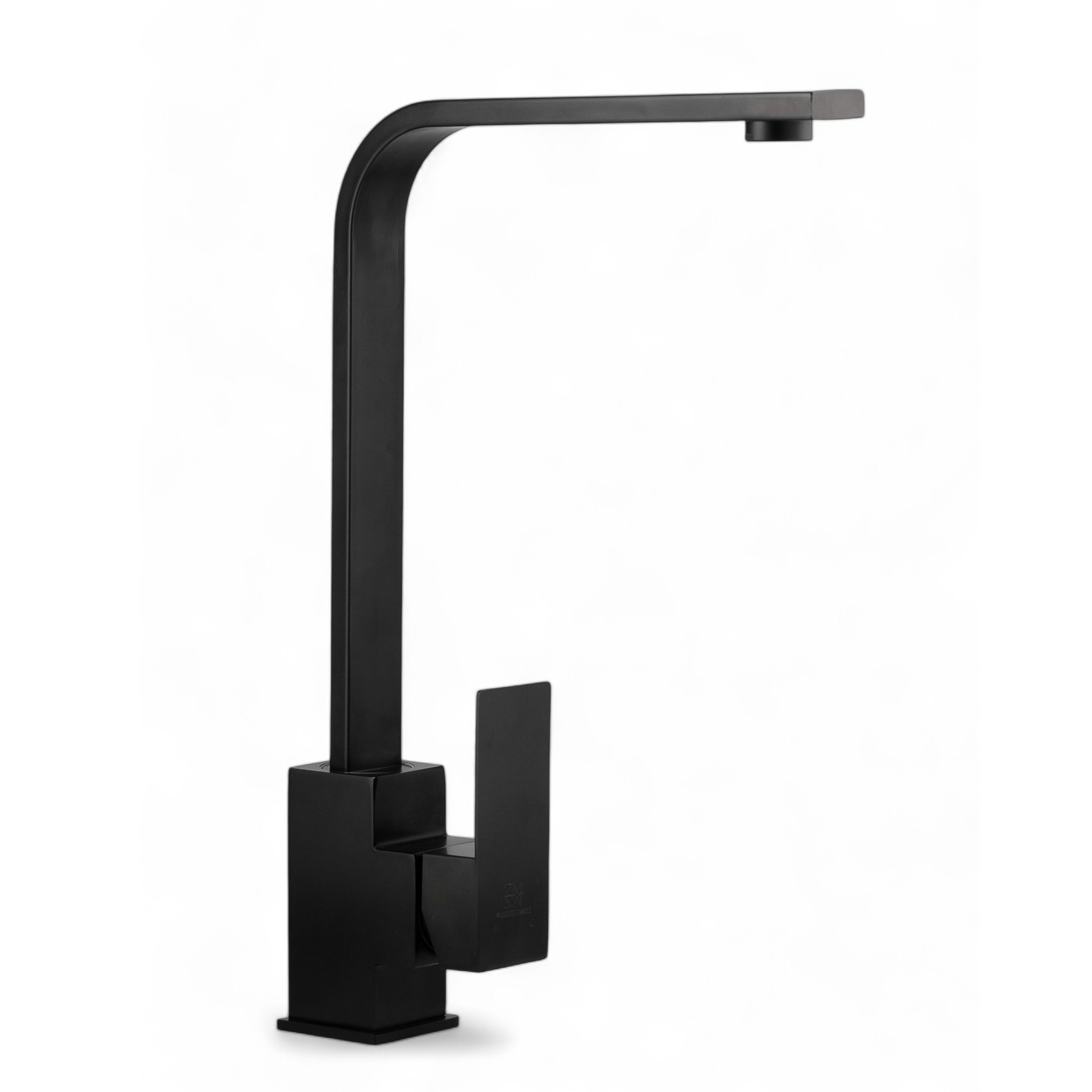 Изображение товара Смеситель для кухни Wasser zimmer ZM-7722-2H черный поворотный излив