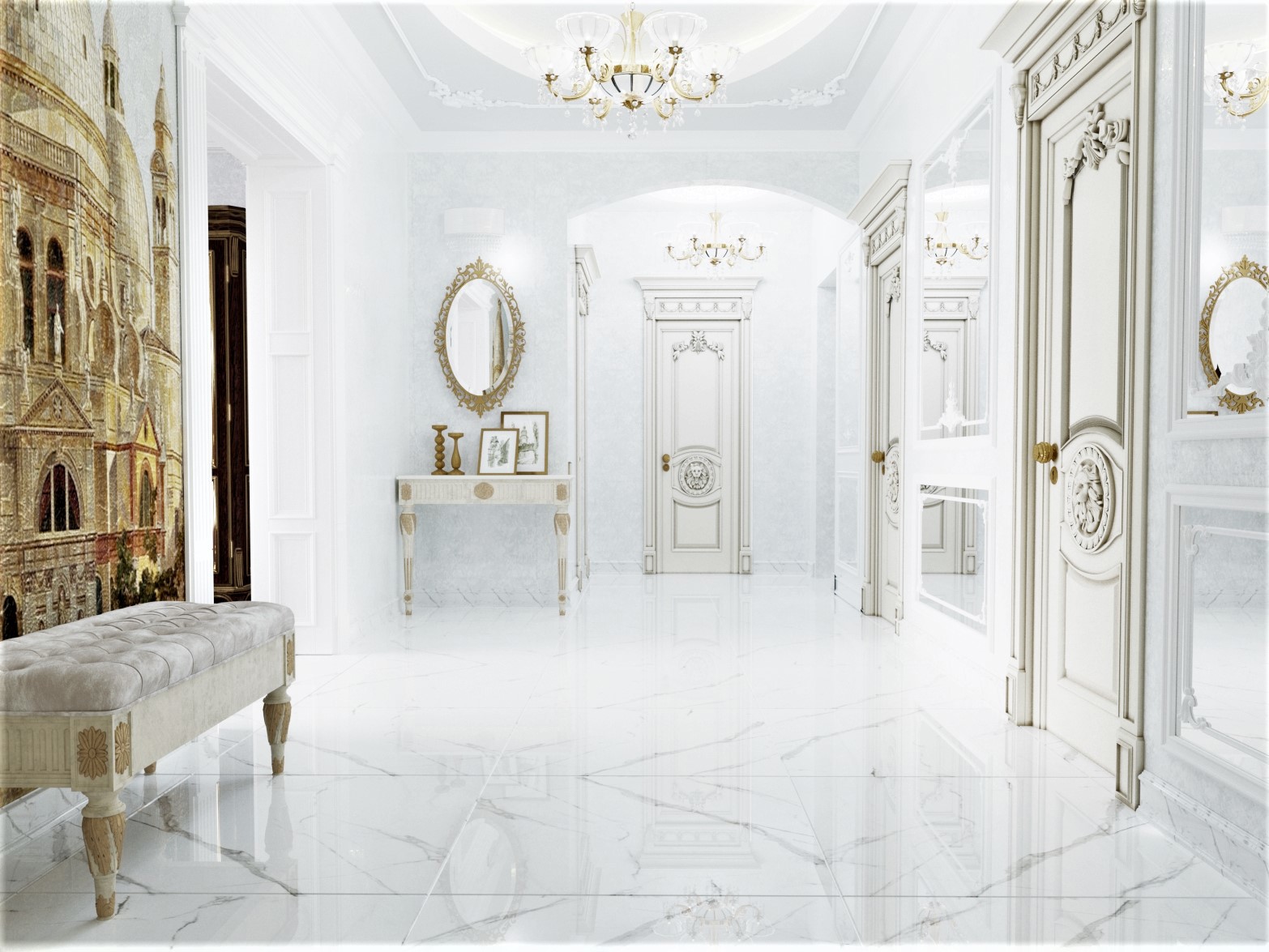 Изображение товара Керамогранит Tile Kraft Grande Fantastico 60x60 см белый мрамор глянцевый