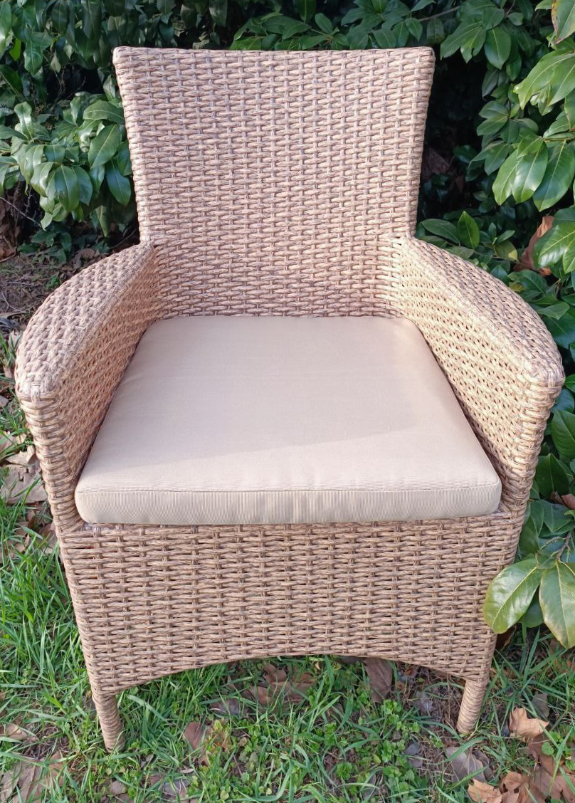 Изображение товара Кресло Sunset Кипр 62x90x60 см искусственный ротанг коричневый