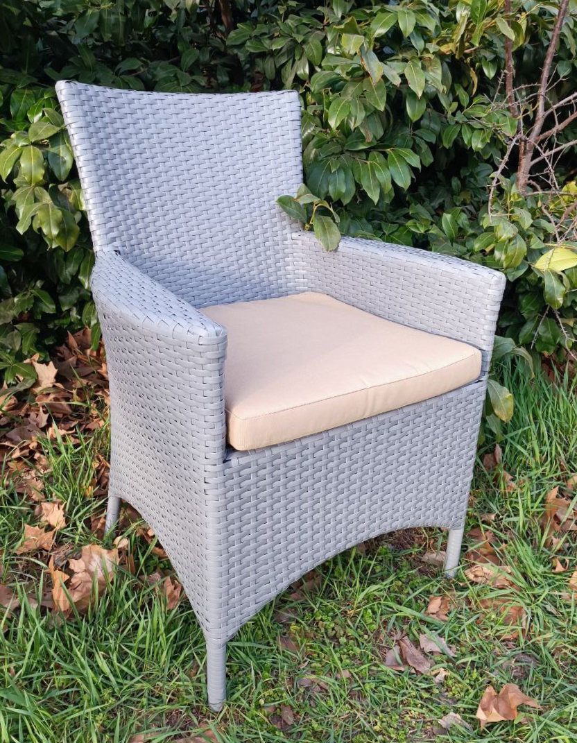 Изображение товара Кресло Sunset Кипр 62x90x60 см искусственный ротанг серый