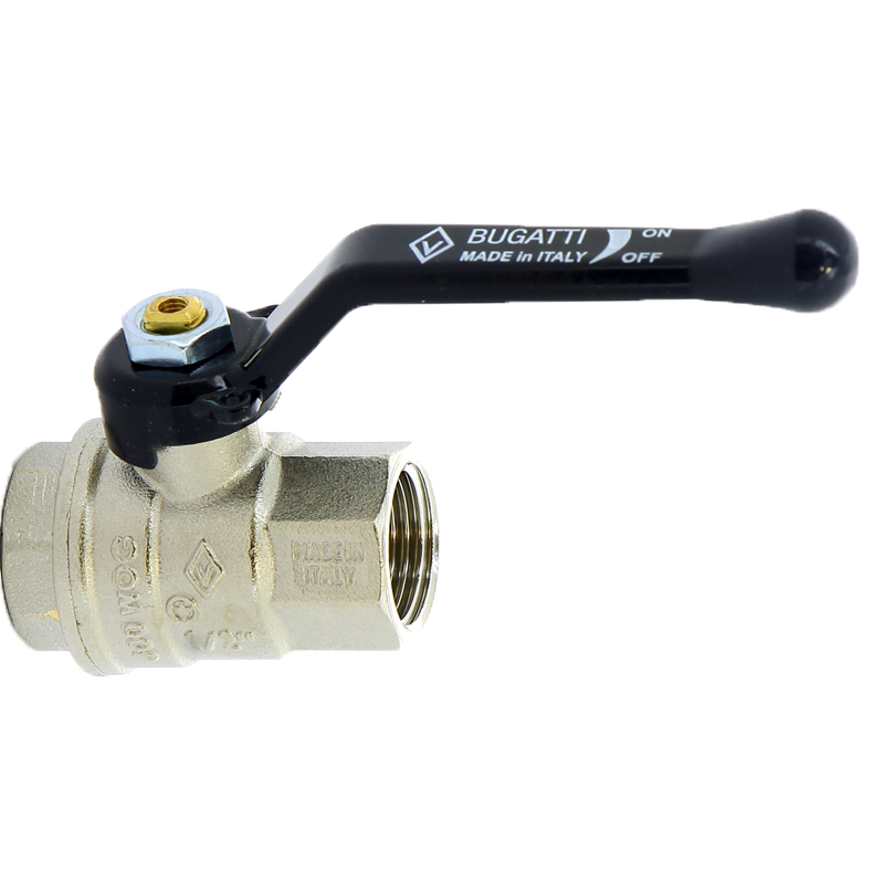 Кран шаровой прямой Bugatti Oregon DN15 PN64 1/2" ВР латунь ручка рычаг